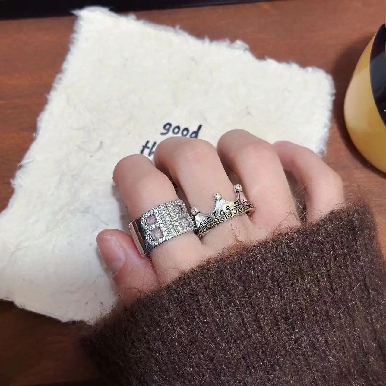 Japanese Brand × Jewelry × Vintage Retro Crown Ring Size ONE SIZE - 5 Thumbnail