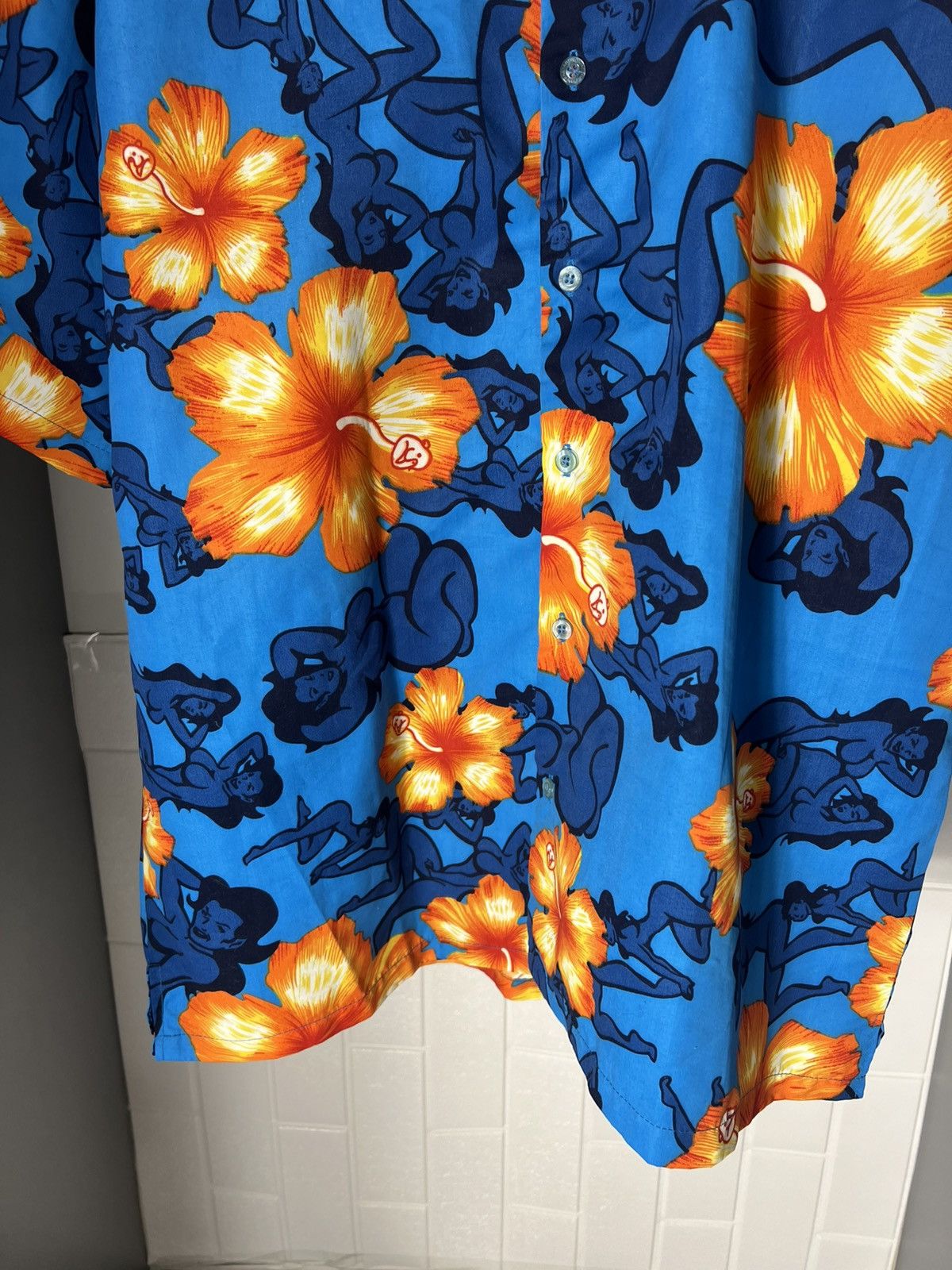 Hot Model Sex × Vintage VERY RARE HAWAII SEXY HOT BABY FLOWERS DESIGNER SHIRT 90s Size US L / EU 52-54 / 3 - 3 Thumbnail