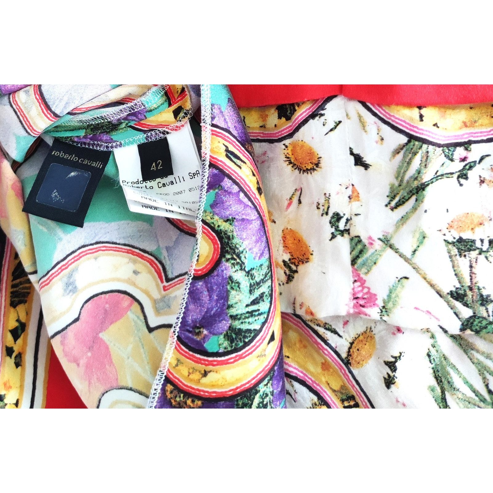Roberto Cavalli Roberto Cavalli Ruffled Silk Mini Skirt Multi-Print IT42 / S Size 30" / US 8 / IT 44 - 4 Thumbnail