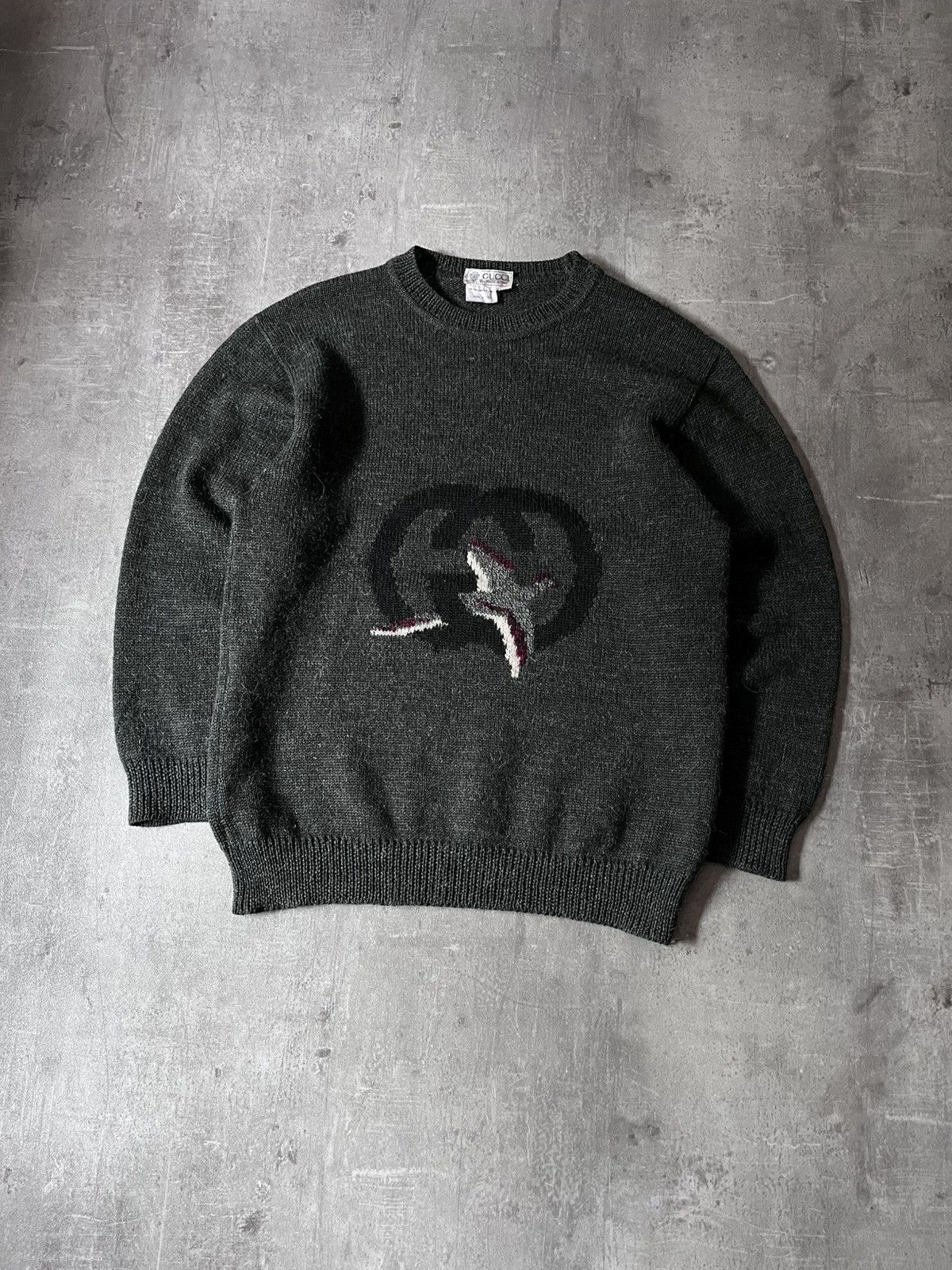 Gucci Gucci 1980s GG Logo Vintage Bird wool sweater green Size US M / EU 48-50 / 2 - 1 Thumbnail