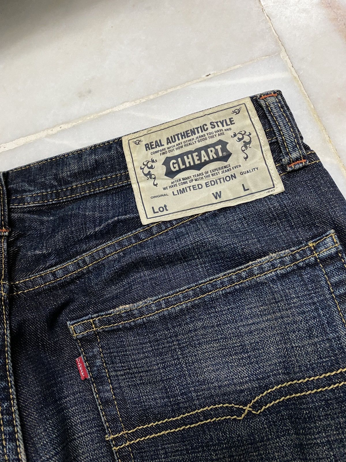 If Six Was Nine 💥Baggy💥Vintage 90s Gl Heart Stone Wash Distress Jean Size US 34 / EU 50 - 15 Thumbnail