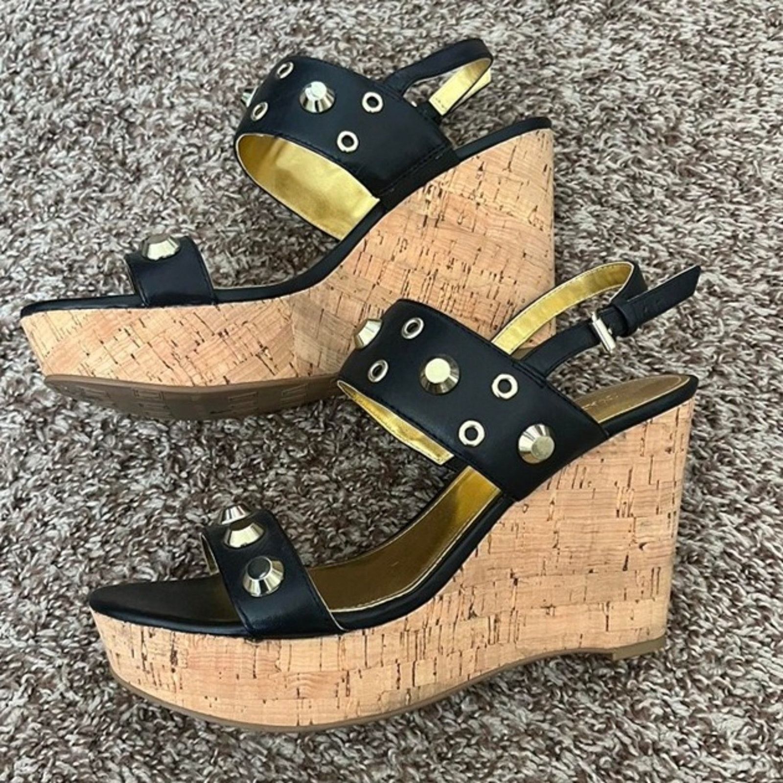 & Other Stories Ivanka Trump Black Studed Gitty 1 1/2" Platform Sandals NWT Size US 5 / IT 35 - 3 Thumbnail
