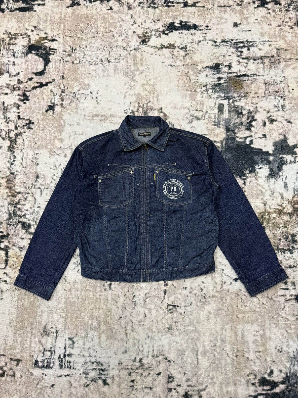 Japanese Brand Piasports Sporty Clothing Denim Jacket Size US M / EU 48-50 / 2 - 3 Thumbnail