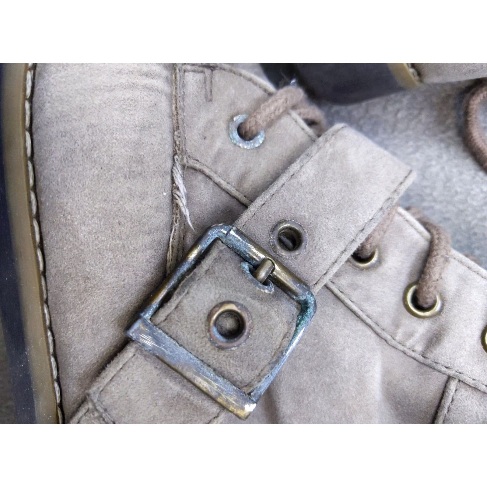 Vintage Cliffs Preslee Boots Womens 8 Brown Combat Ankle Zip Buckle Lug Size US 8 / IT 38 - 2 Thumbnail