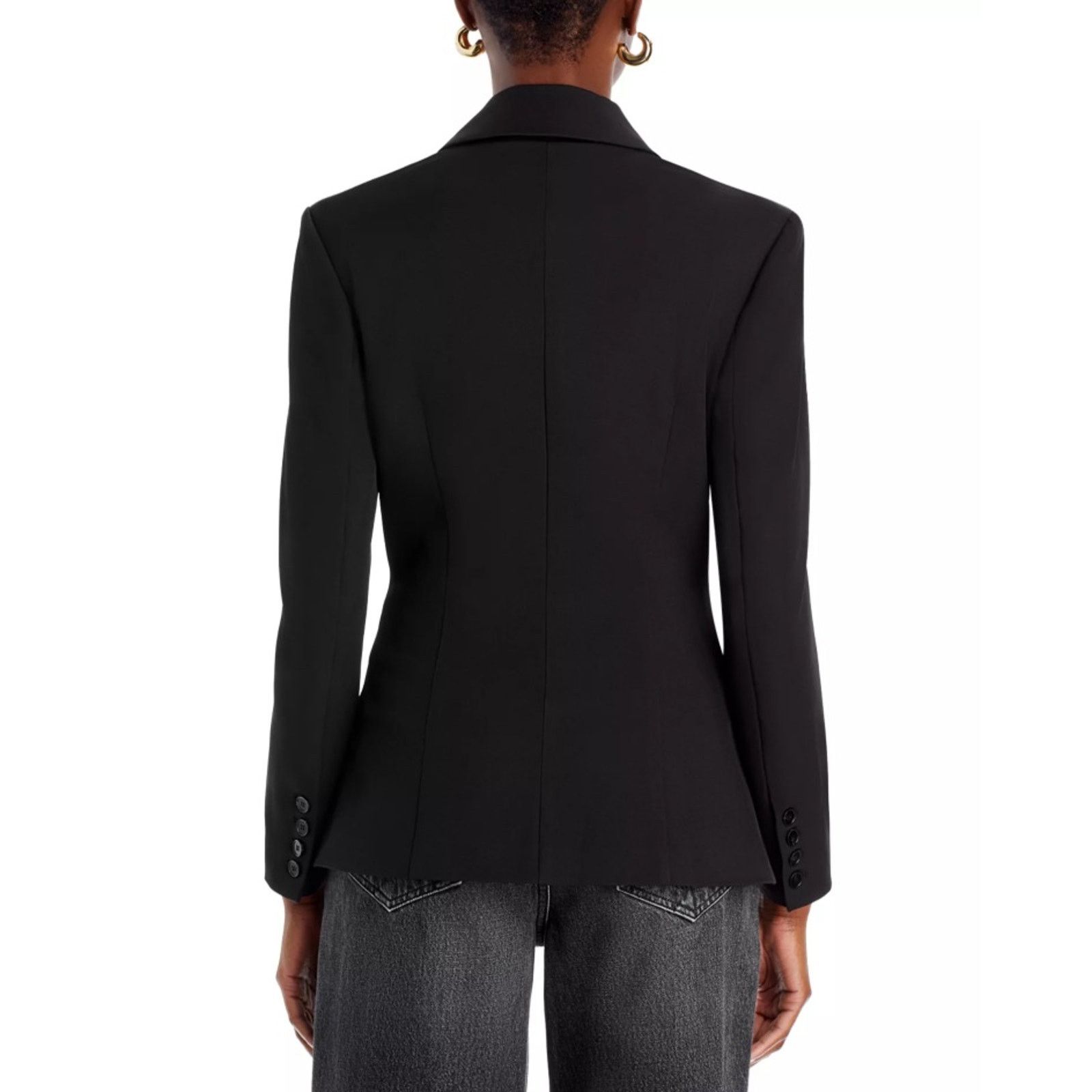 The Unbranded Brand FORE Women Black Classic 3 Button Formal Suit Blazer Size L Size L / US 10 / IT 46 - 4 Thumbnail