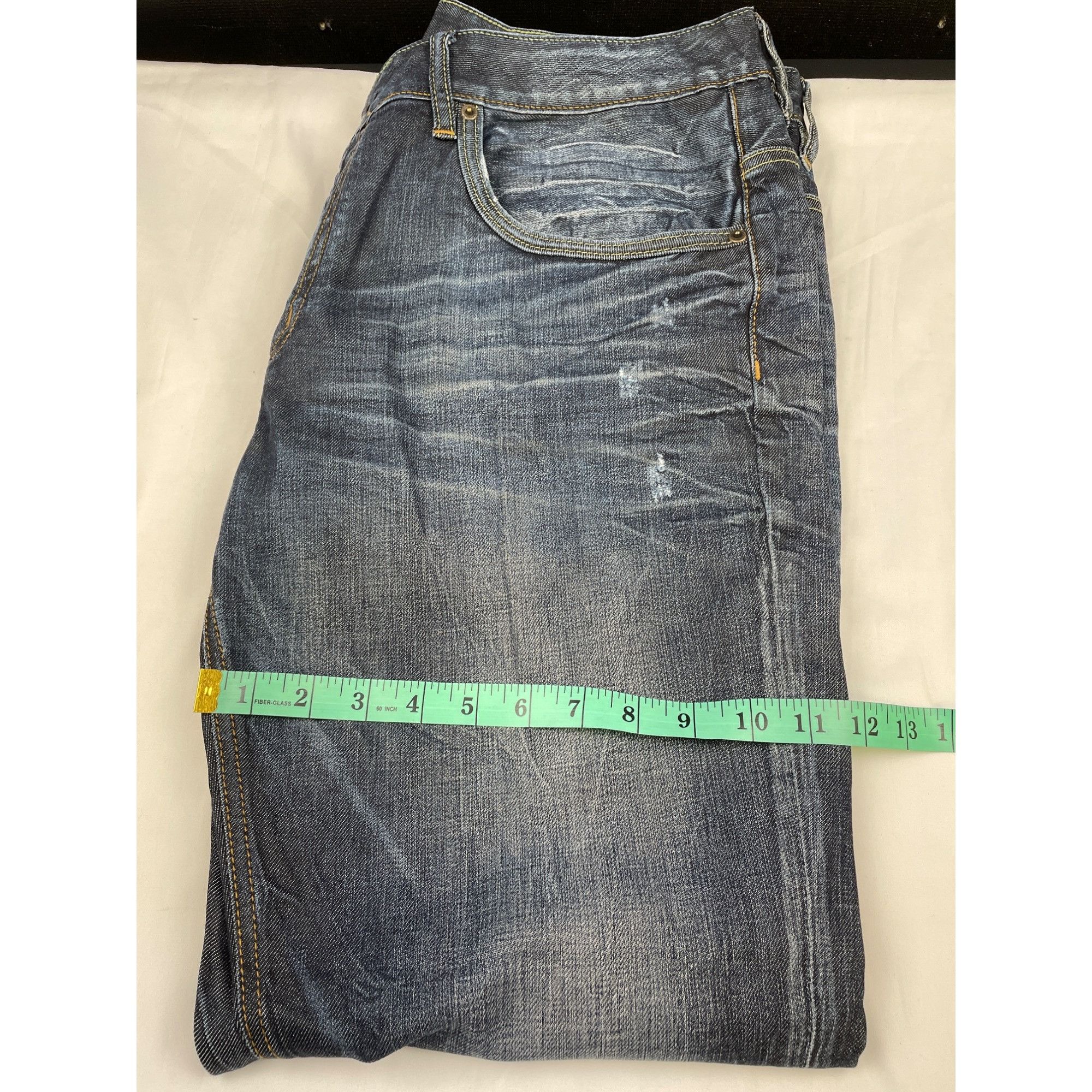 Buffalo David Bitton Buffalo David Bitton Men's Blue Relaxed Faded/Ripped/Jeans S Size US 38 / EU 54 - 6 Thumbnail