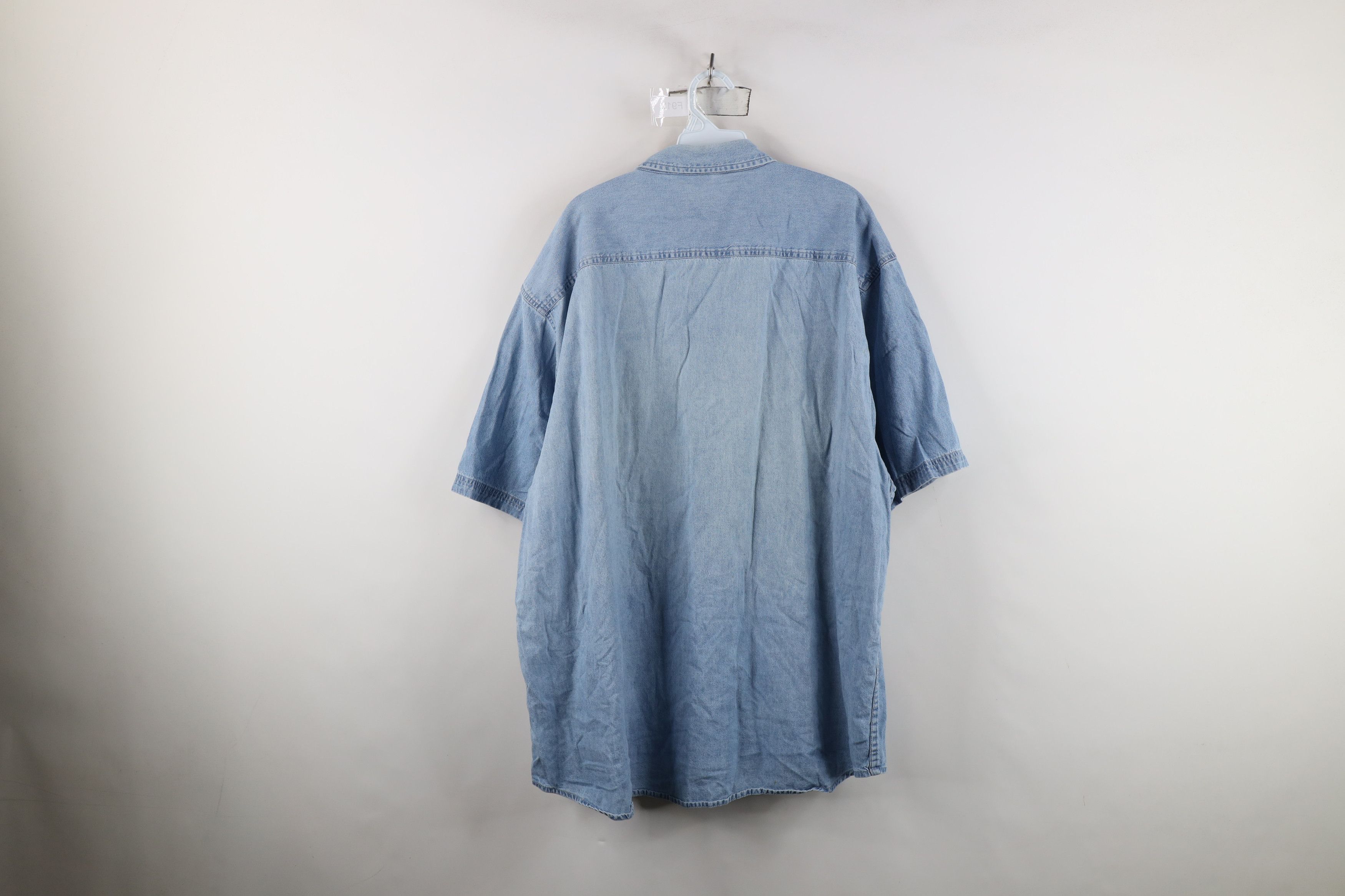 Vintage Vintage Y2K American Festival Denim Jean Button Down Shirt Size US XXL / EU 58 / 5 - 13 Thumbnail