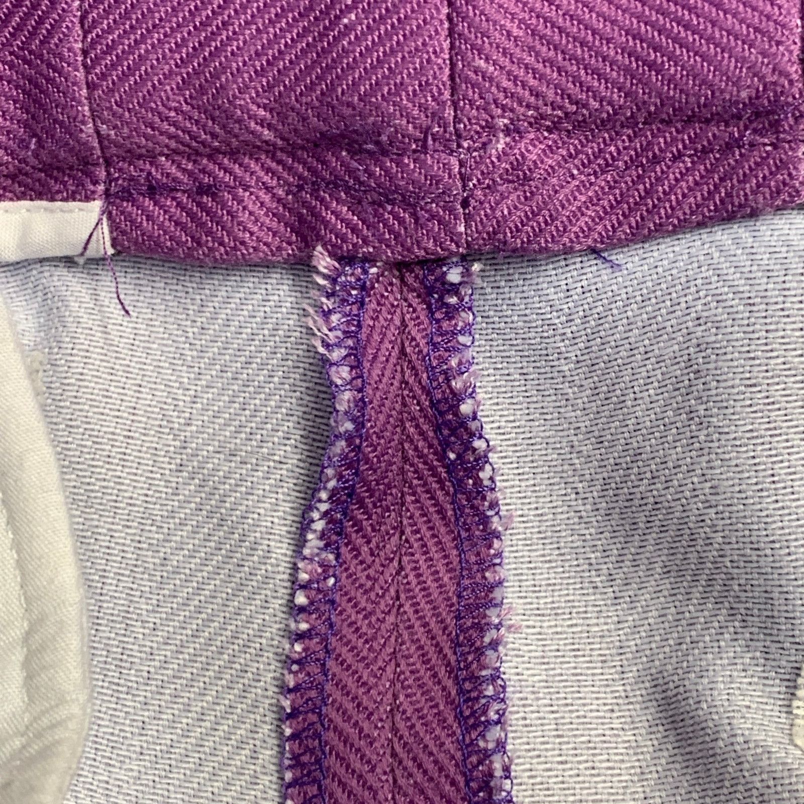 Other Size 32 Purple Polyester Herringbone Pleated Dress Pants Size US 32 / EU 48 - 10 Thumbnail