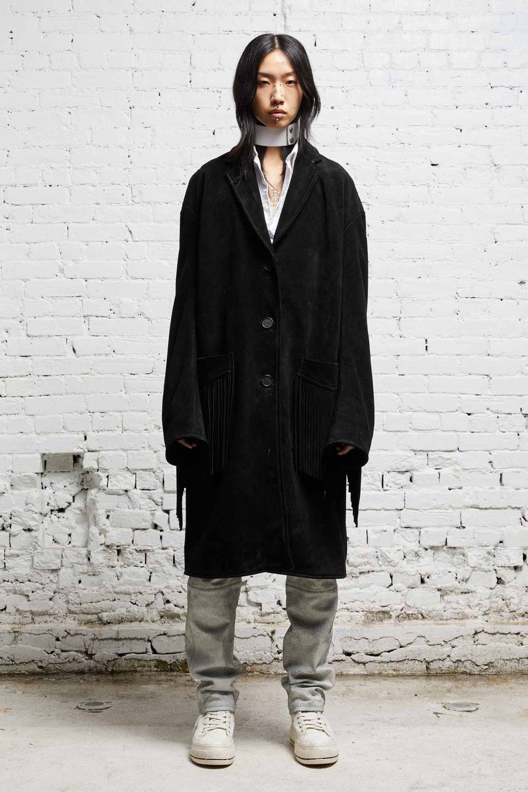 R13 R13 Fringe leather suede jacket black RARE MSRP $2400 Size US S / EU 44-46 / 1 - 14 Thumbnail