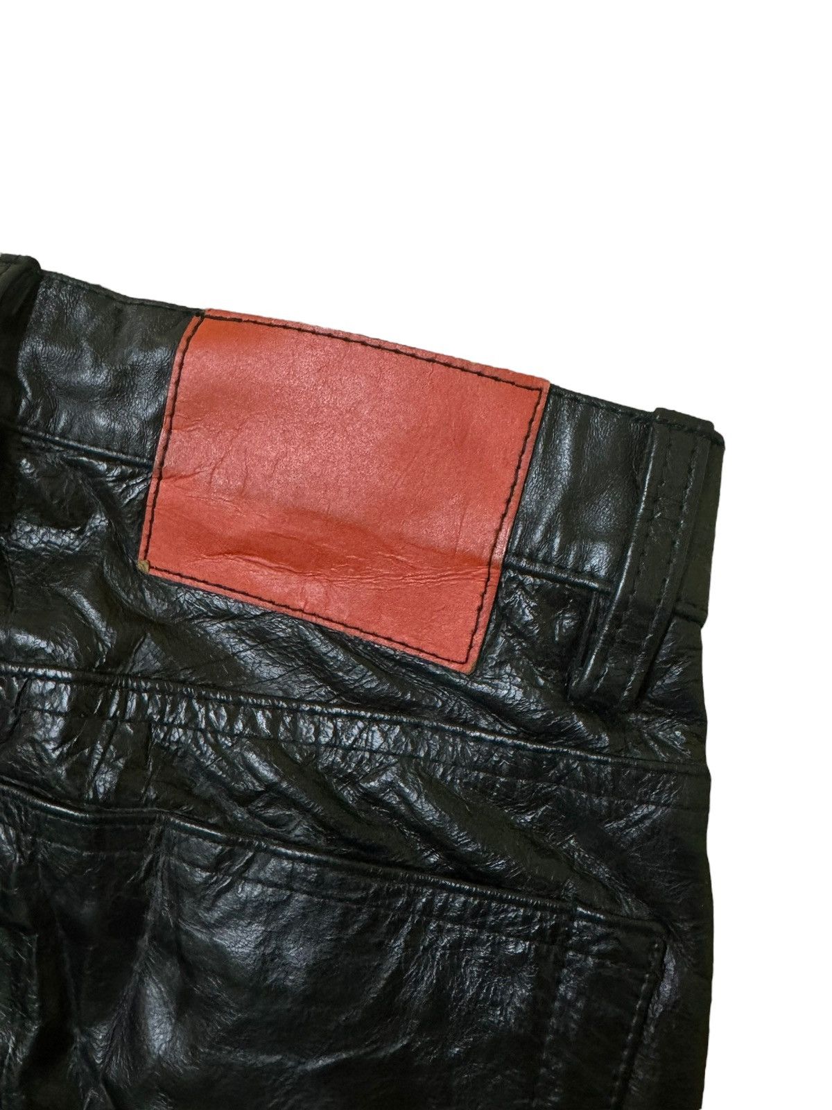 Leather × Vintage VINTAGE RadmesS MEN'S BIGI BLACK FAUX LEATHER Size US 27 - 13 Thumbnail