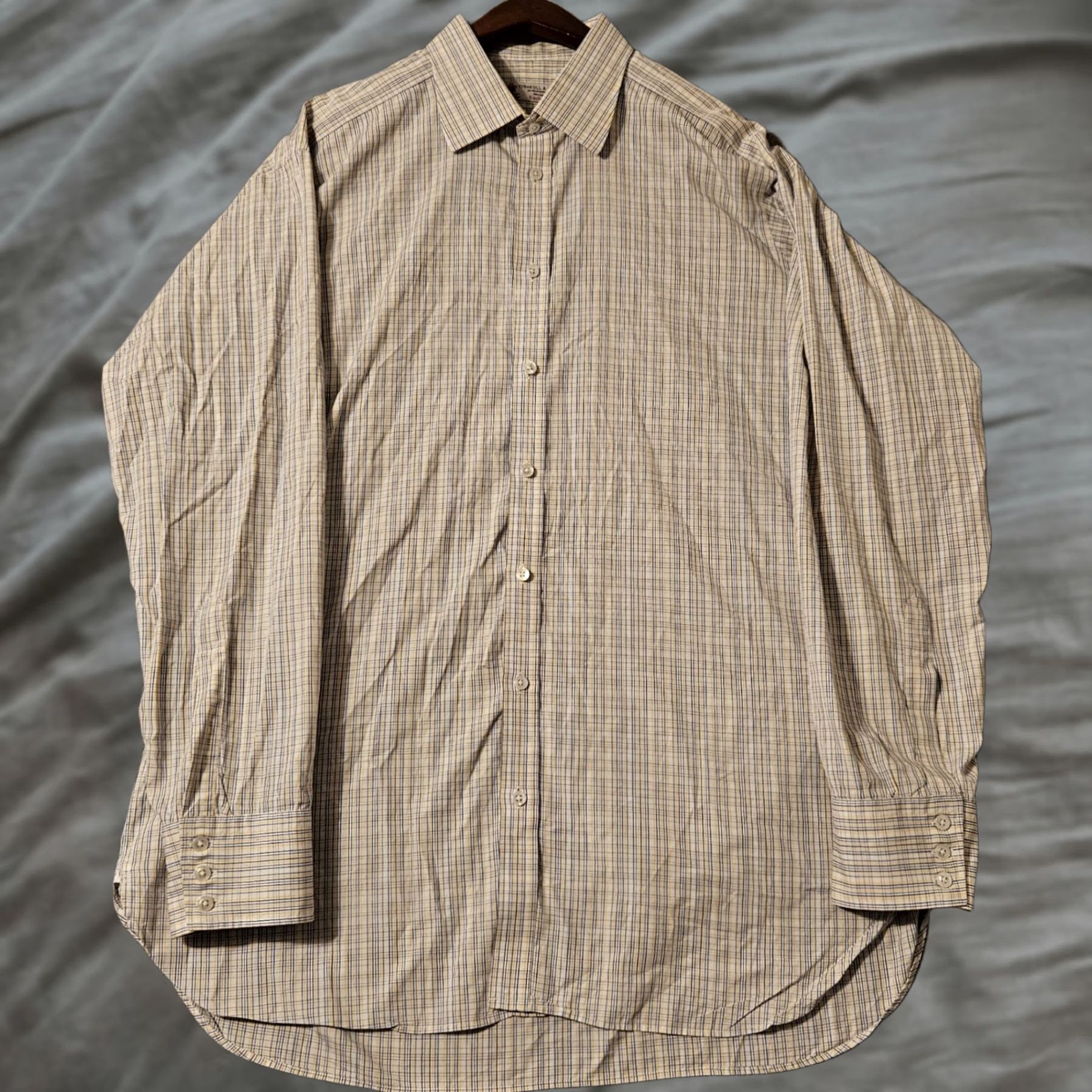 Turnbull & Asser Turnbull Asser Shirt Mens 17.5 44 White Plaid Button Up England Size US XXL / EU 58 / 5 - 1 Thumbnail
