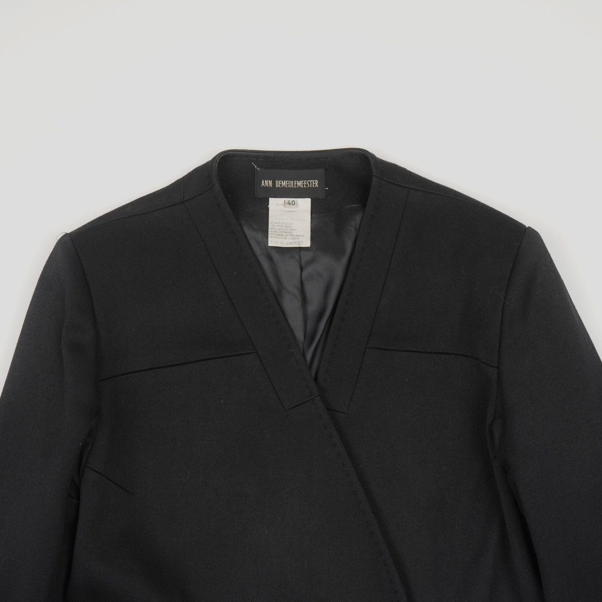 Ann Demeulemeester Ann Demeulemeester Wool Black Coat Jacket Kimono Vintage Size S / US 4 / IT 40 - 8 Thumbnail