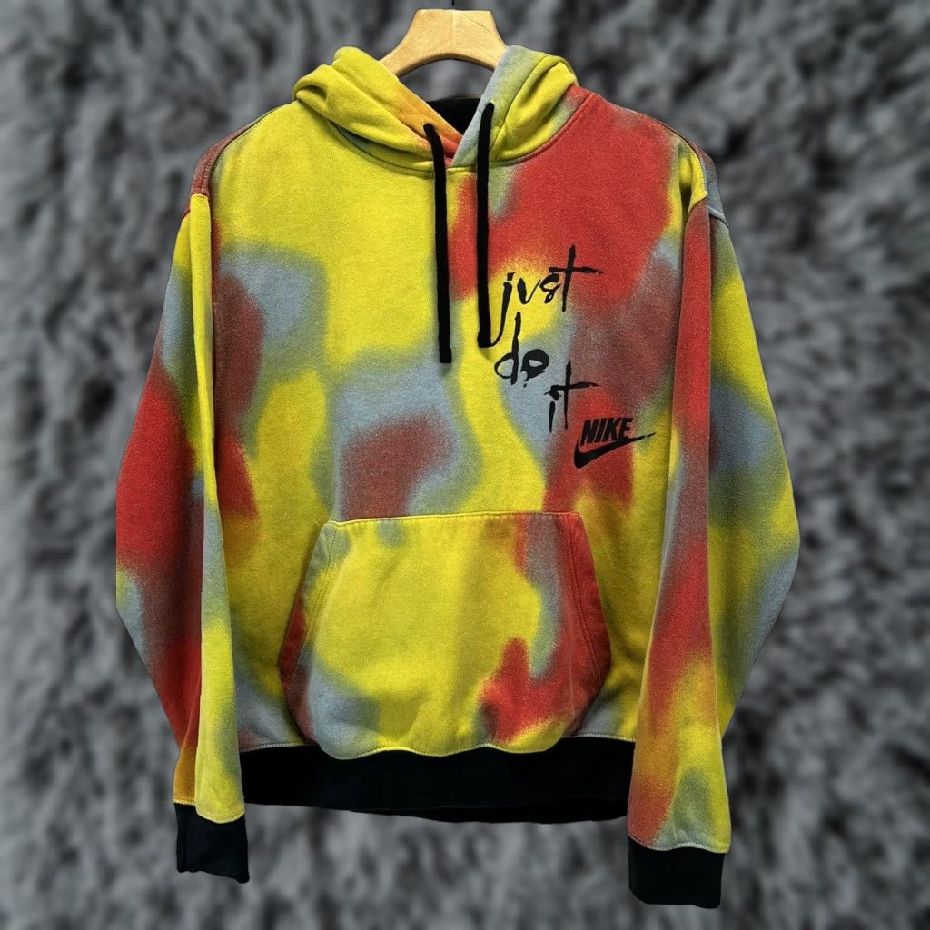 Nike Nike Action Speaks Hoodie Multicolor Tie Dye Mens Medium Pullover Sweatshirt Size US M / EU 48-50 / 2 - 1 Thumbnail