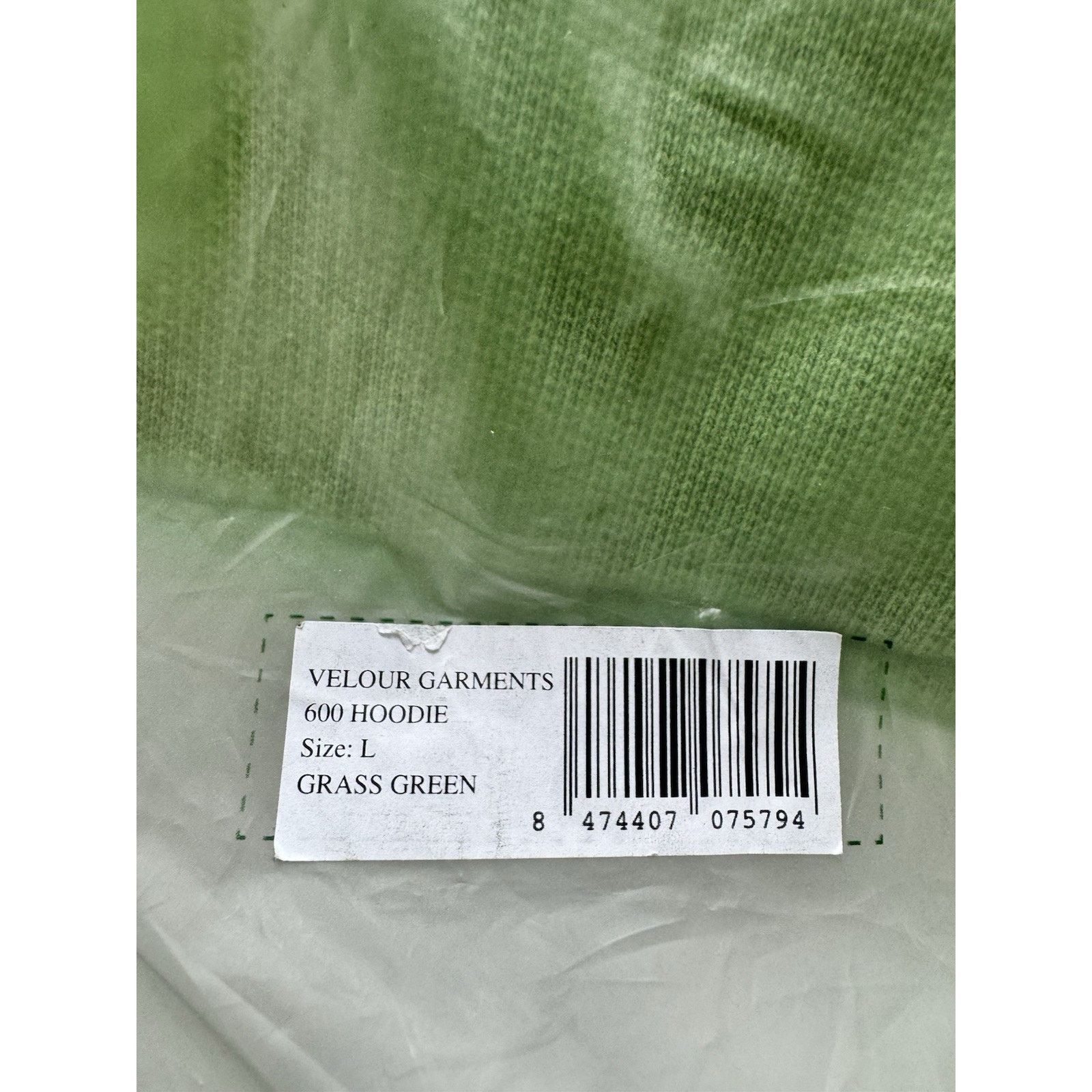 Velour Velour Garments Spain 600 GSM Grass Green Hoodie Size US L / EU 52-54 / 3 - 6 Thumbnail