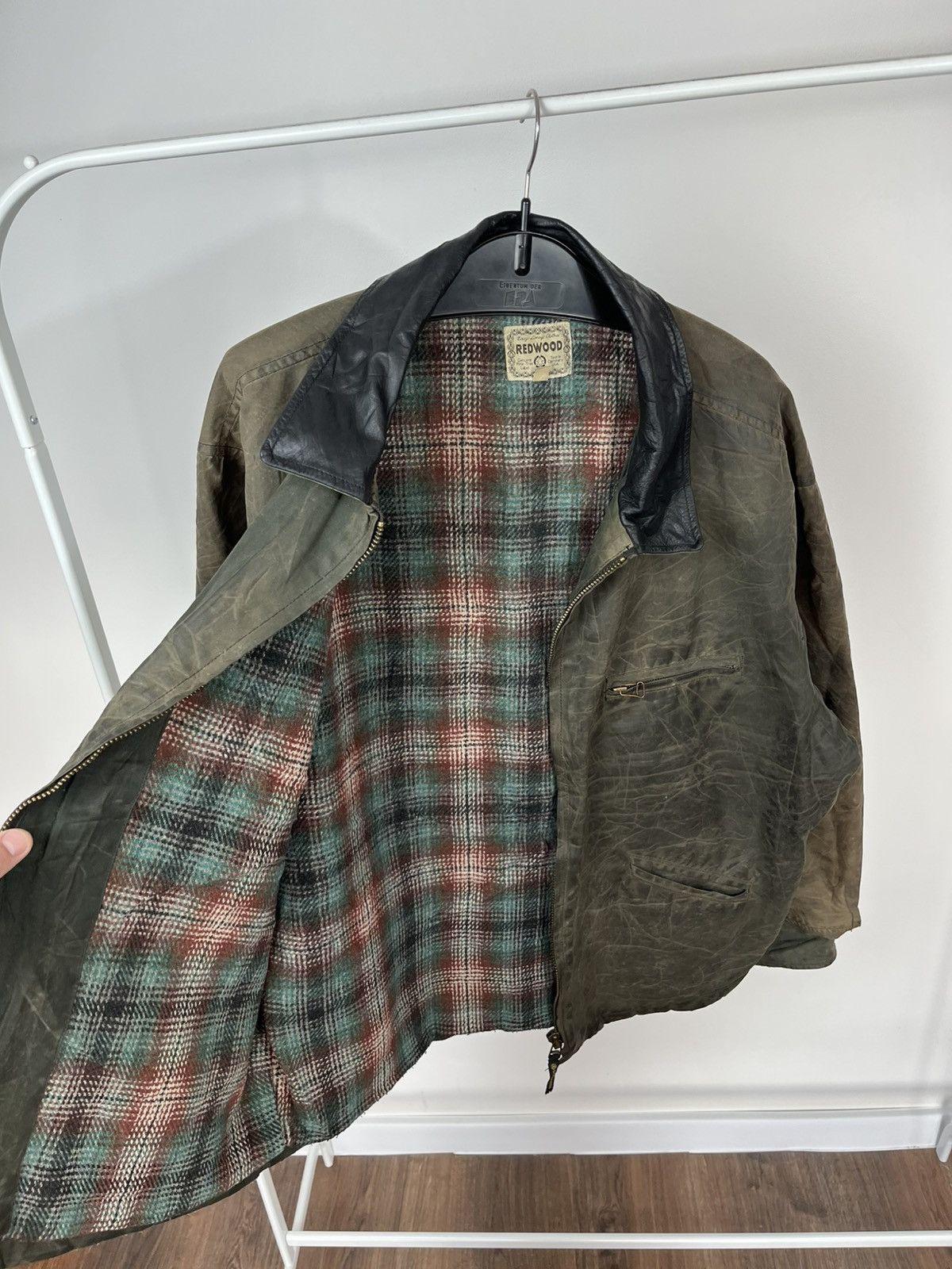 Other Vintage Redwood Waxed Jacket Distressed Leather Collar XL Size US XL / EU 56 / 4 - 11 Thumbnail