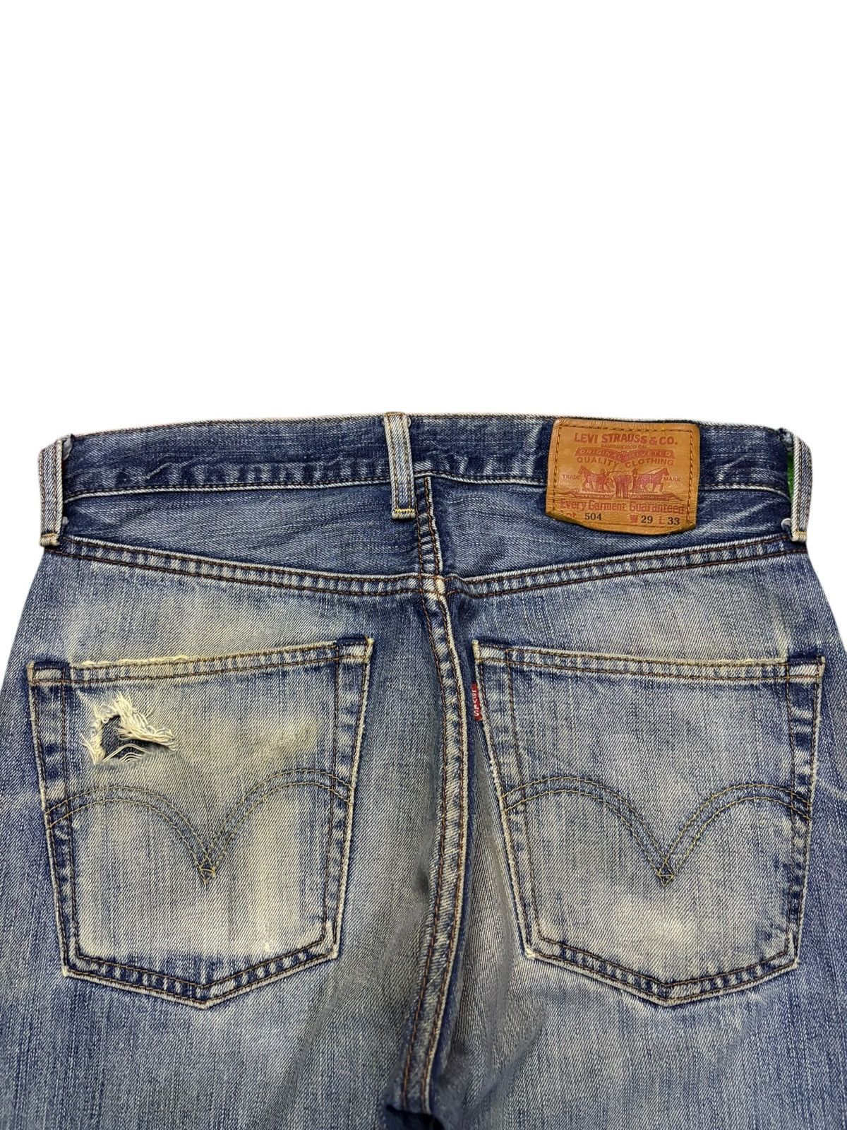Levi's Vintage 90s Levis 504 Mud Wash Distressed Baggy Jeans Size US 30 / EU 46 - 8 Thumbnail