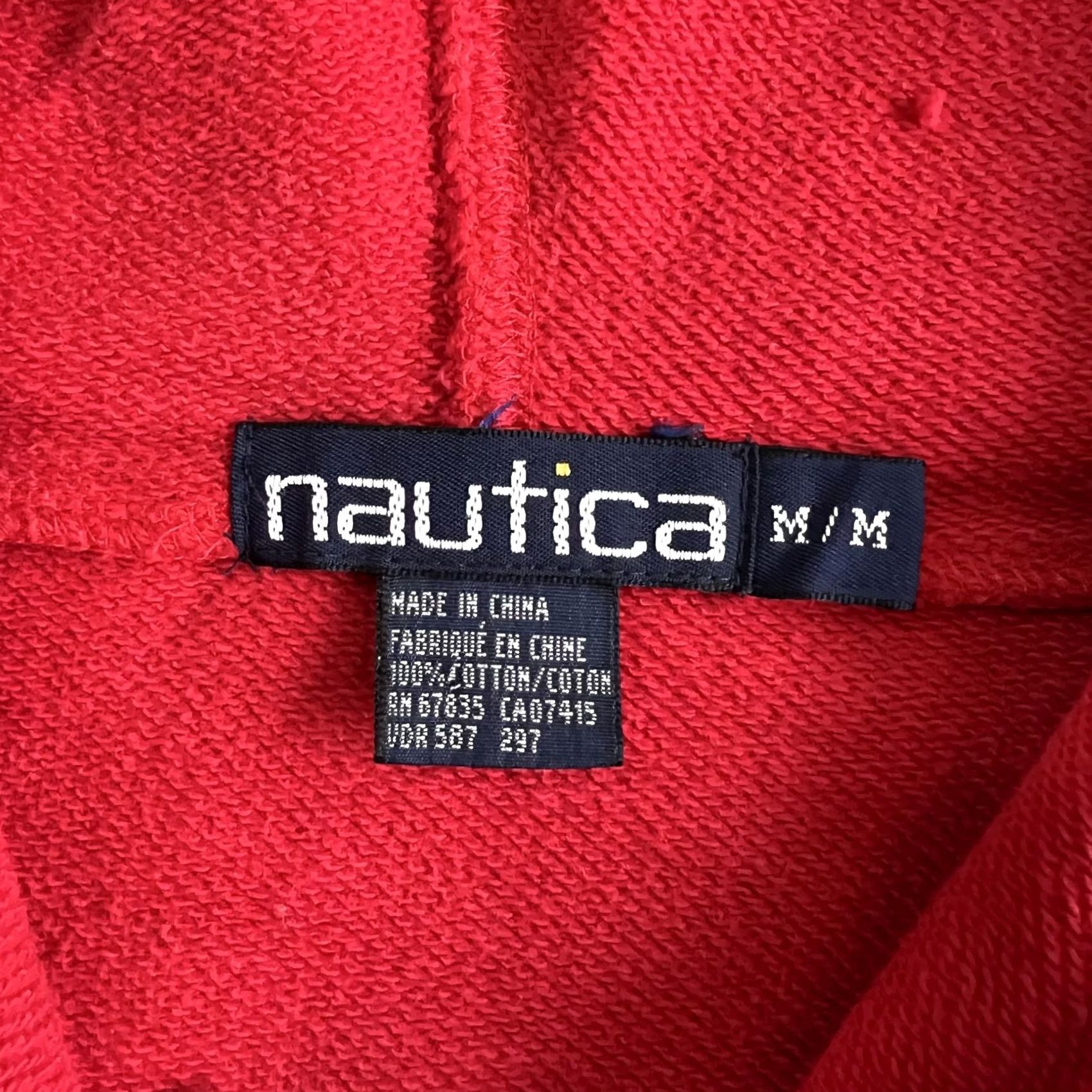 Nautica VINTAGE 90s Nautica Hoodie Mens Medium Red Fleece 1/4 Zip Flag Patch Sweatshirt Size US M / EU 48-50 / 2 - 3 Thumbnail