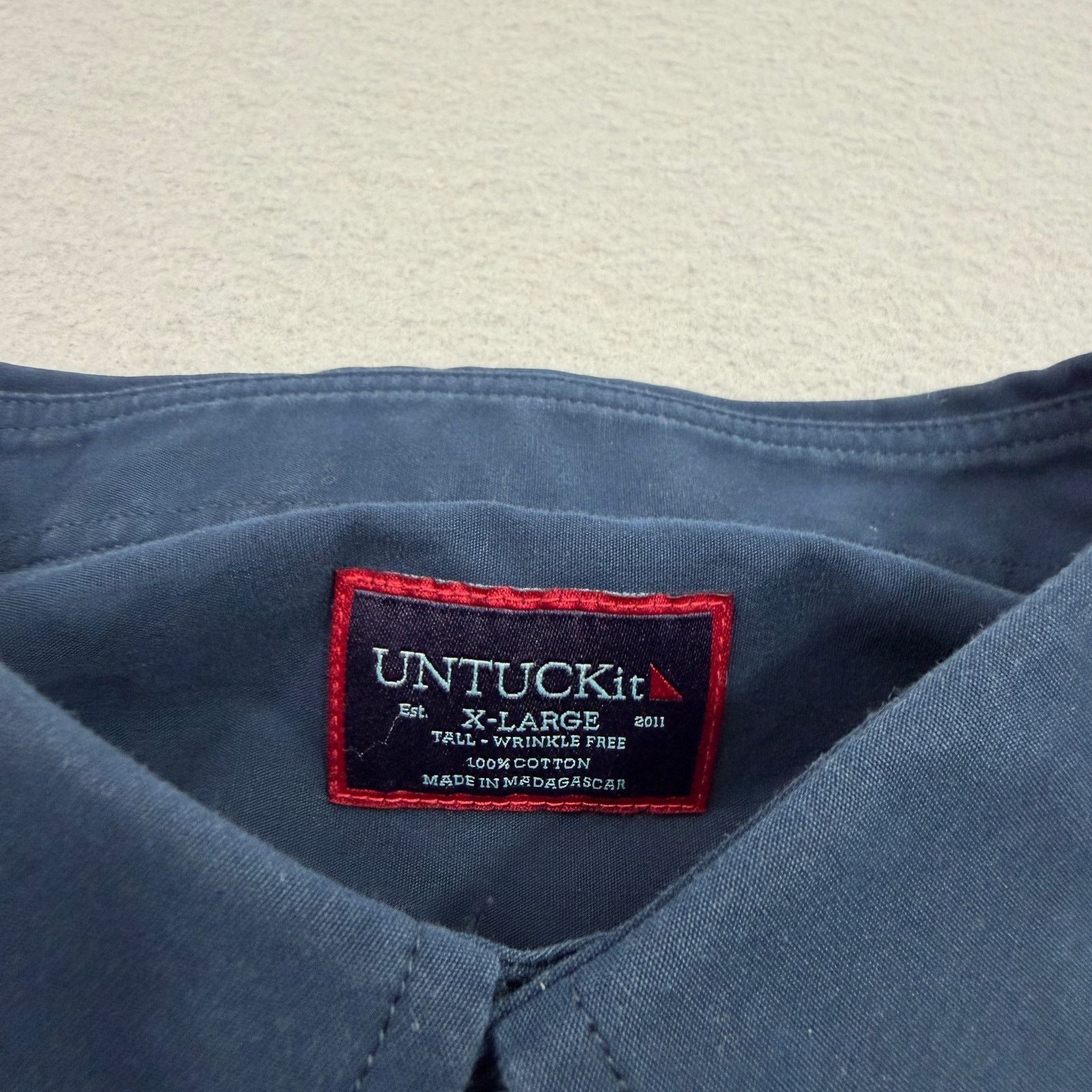 UNTUCKit Untuckit Shirt Mens Extra Large Blue Button Up Long Sleeve Size US XL / EU 56 / 4 - 4 Thumbnail