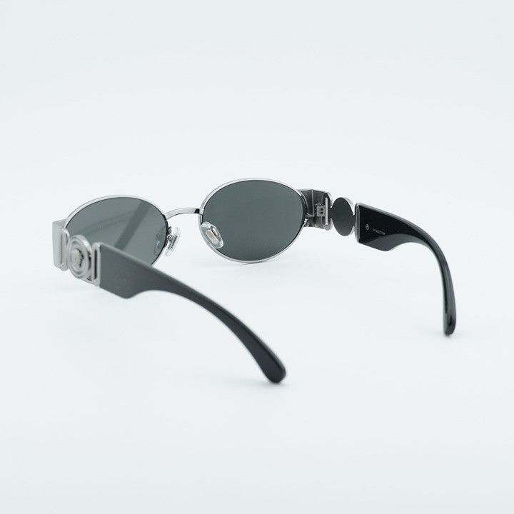 Versace Versace VE2299 10016G Sunglasses Gunmetal Oval Frame, Grey Size ONE SIZE - 4 Thumbnail