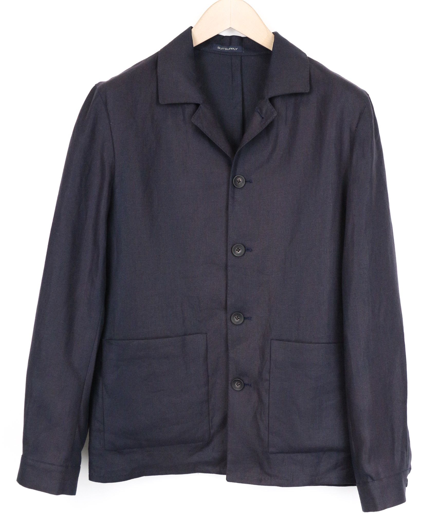 Suitsupply WALTER UK36R Blue Linen Lightweight Shacket 75423 Size 36R - 1 Thumbnail