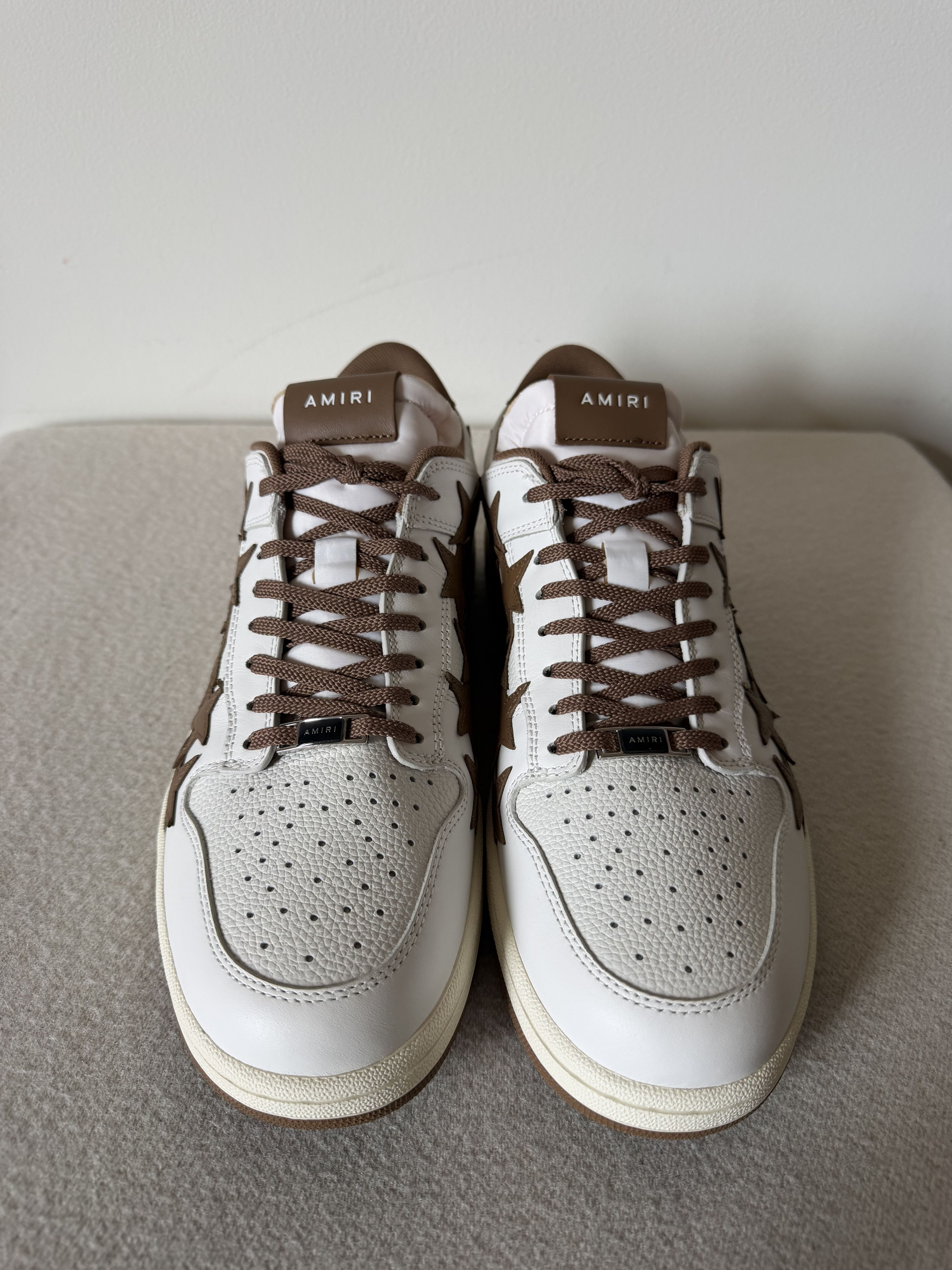 Amiri Amiri Stars Low Sneakers in White Brown Size US 12 / EU 45 - 4 Thumbnail