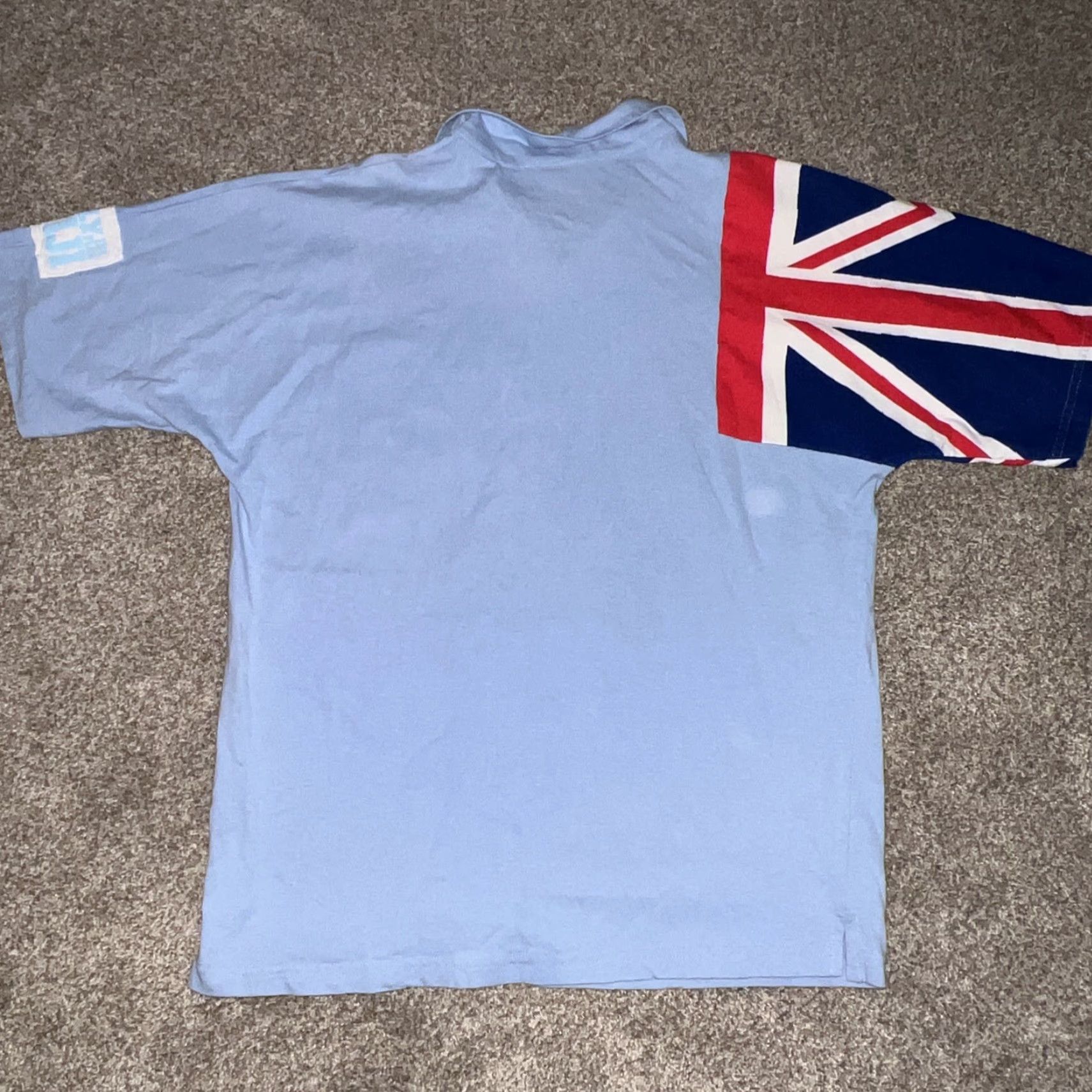 Vintage VINTAGE Kai Veikau Flag Polo Shirt Mens 2XL Blue Flag Polo Shirt Mens 2XL VINTAGE Kai Veikau British Flag Polo Shirt Mens 2XL Blue Size US XXL / EU 58 / 5 - 4 Thumbnail