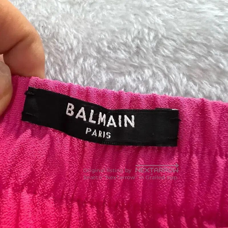 Balmain Balmain Pink Summer Cotton Women's Shorts . Size 28" / US 6 / IT 42 - 3 Thumbnail