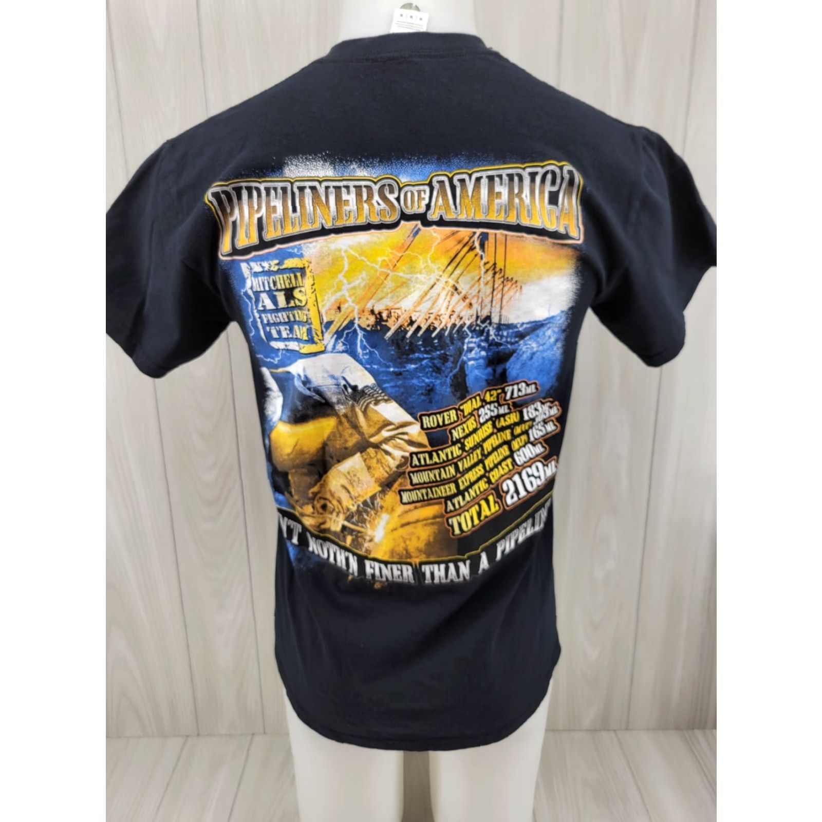 Gildan Pipeliners of Ameria Men's Shirt Size Medium Black T-Shirt Short Sleeve Gildan Regular Size US M / EU 48-50 / 2 - 2 Thumbnail