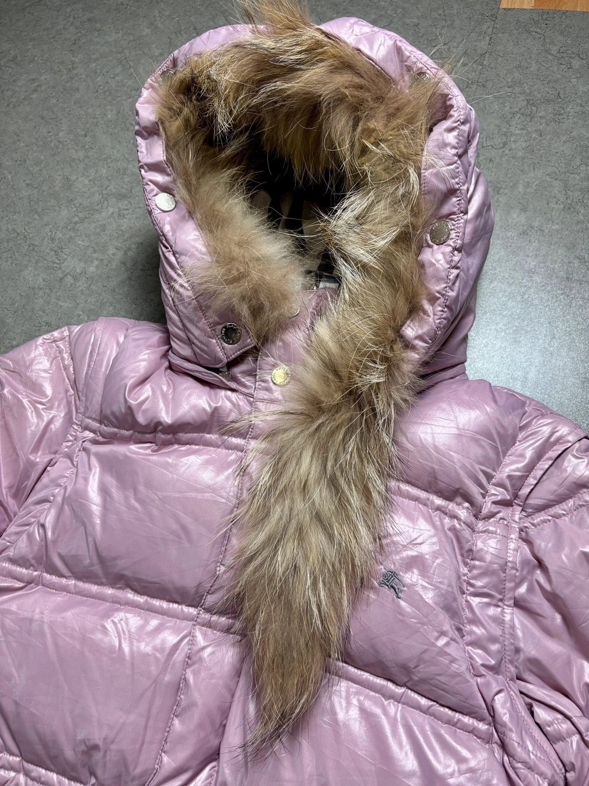 Burberry Burberry puffer fur jacket black label pink made in Japan Size US S / EU 44-46 / 1 - 7 Thumbnail