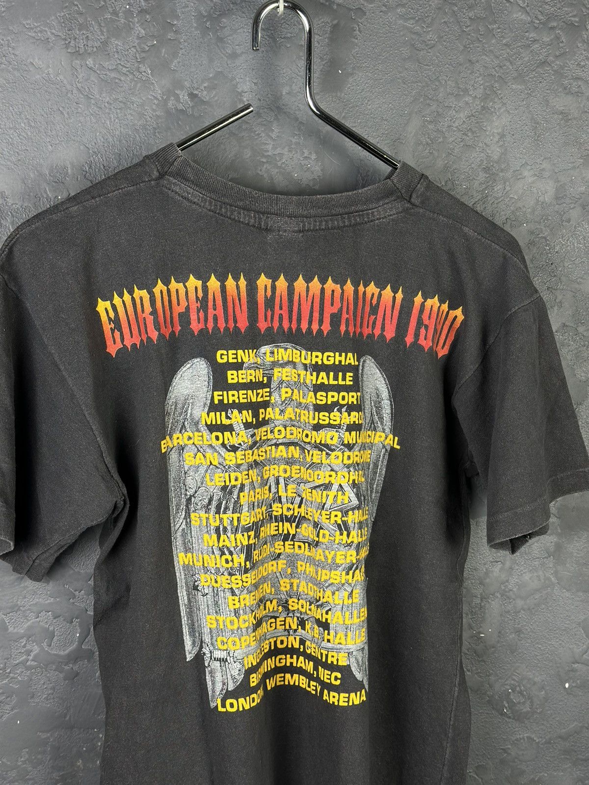 Vintage Vintage 1990 Slayer European Campaign Tour T-Shirt Size US M / EU 48-50 / 2 - 7 Thumbnail
