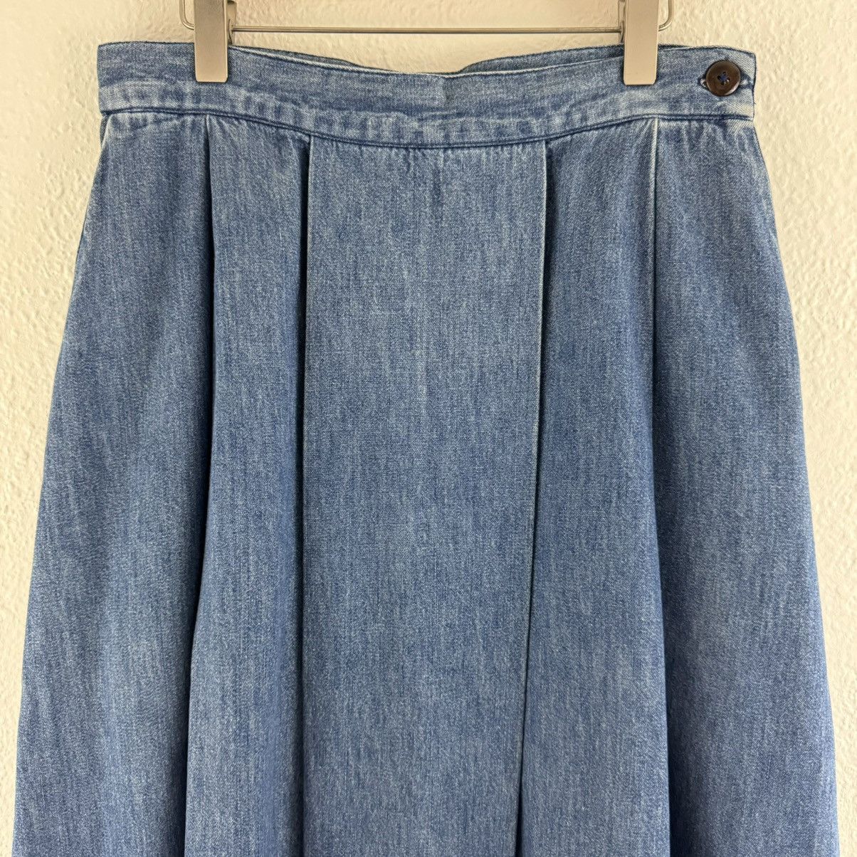 Lands' End LANDS END Vintage Dark Wash Denim Jean Western Midi Skirt Size 30" / US 8 / IT 44 - 2 Thumbnail