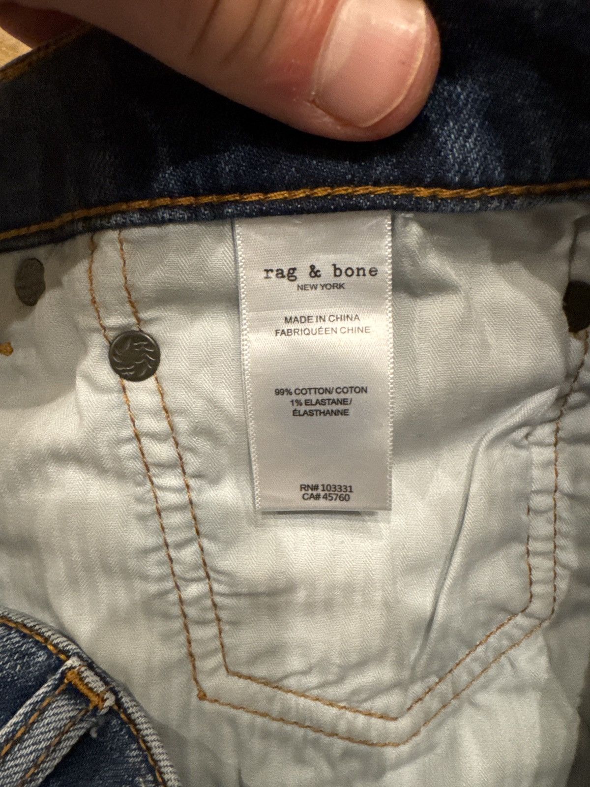 Rag & Bone Rag & Bone Fit 2 Slim - Zephyr Wash - (NWOT) Size US 32 / EU 48 - 6 Thumbnail