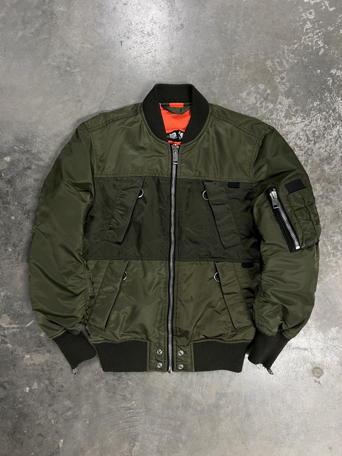 Diesel Archive Diesel MA-1 Reversible Bomber Jacket Multipocket Zip