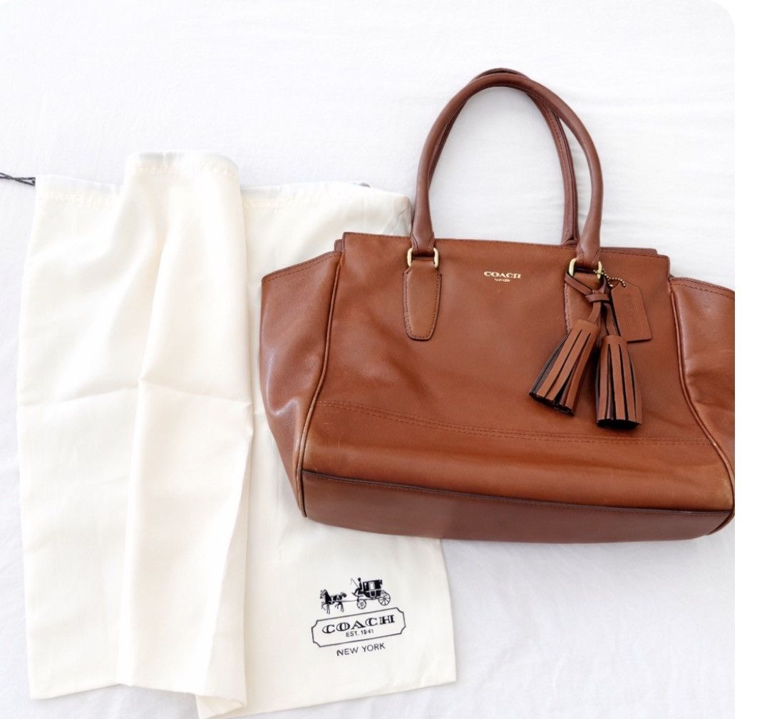 Coach COACH Legacy Candace Carryall – Cognac Leather Size ONE SIZE - 1 Thumbnail