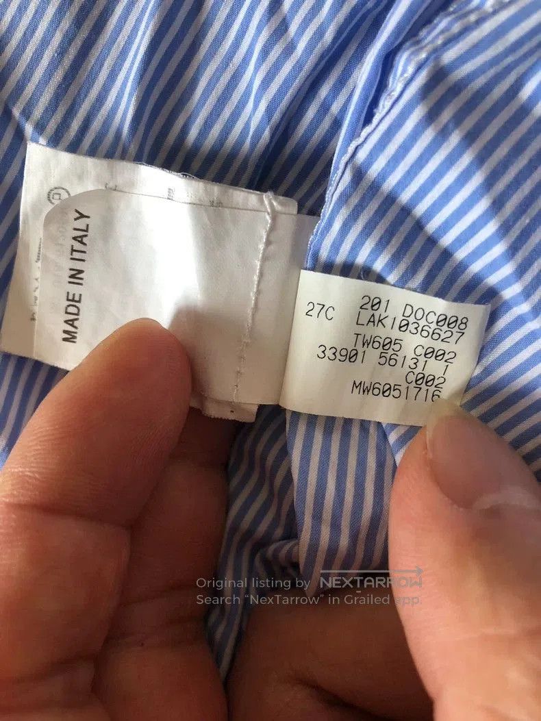 Brunello Cucinelli Brunello Cucinelli Blue Stripe Slim Shirt. Size US L / EU 52-54 / 3 - 5 Thumbnail