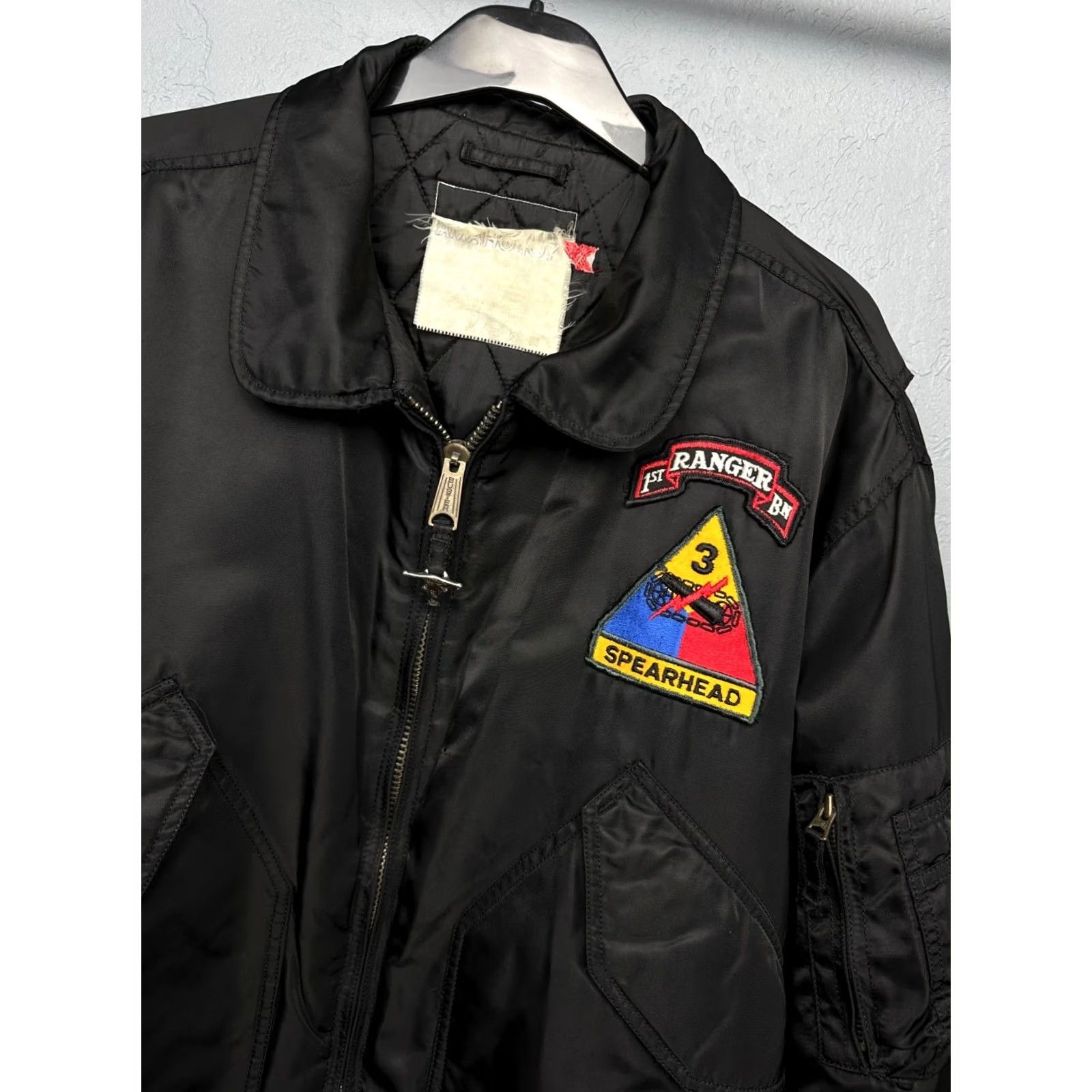 Vintage USA Bomber Jacket Mens XL Black Nylon MA1 Pilot Air Force Vintage Jacket Size US XL / EU 56 / 4 - 2 Thumbnail