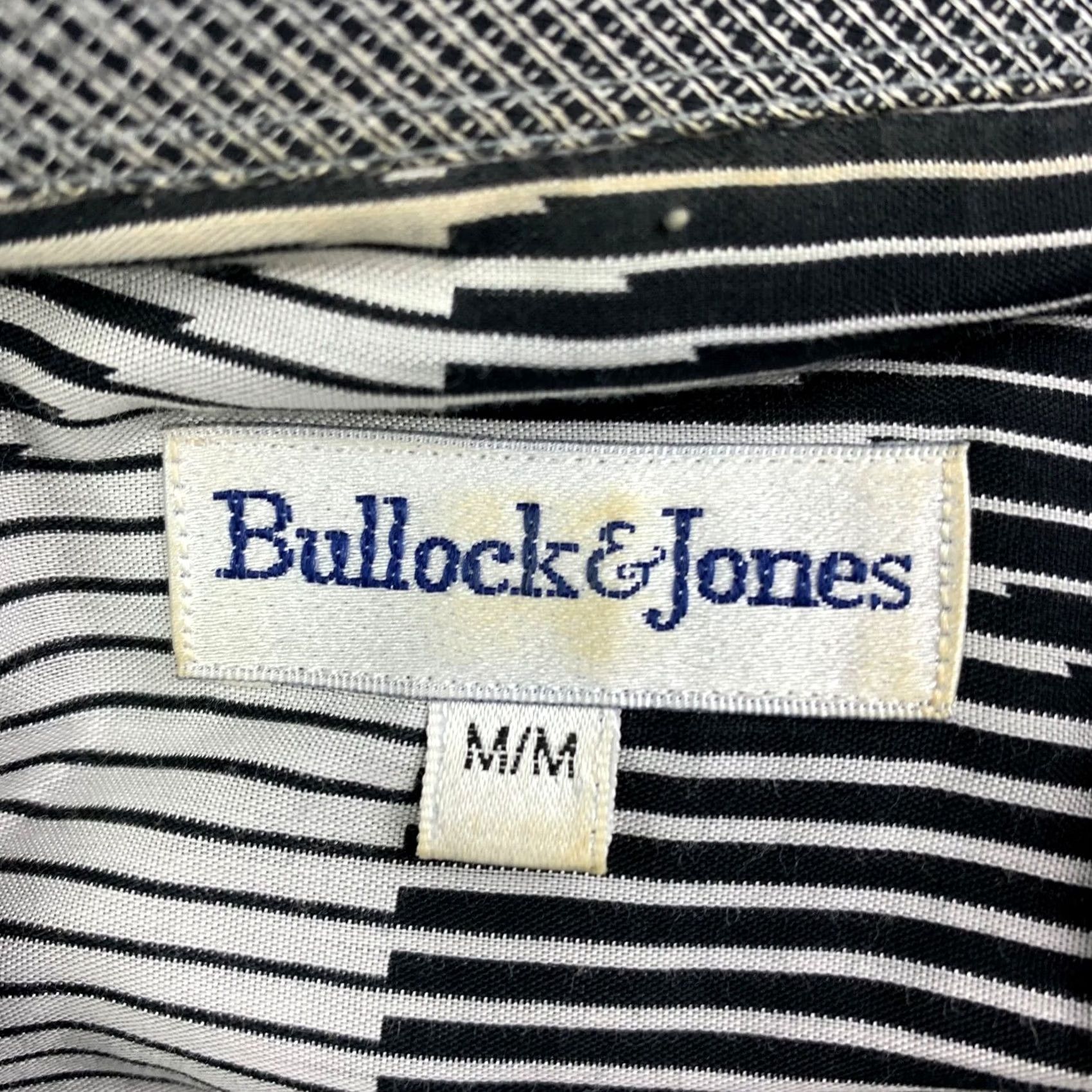 Vintage VINTAGE Bullock & Jones Men’s Button Shirt Black/White Abstract Geometric Long Sleeve Medium Button-Up Shirt Mens Size US M / EU 48-50 / 2 - 3 Thumbnail