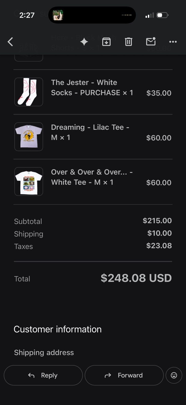Online Ceramics Dreaming Lilac Tee Size US S / EU 44-46 / 1 - 3 Thumbnail