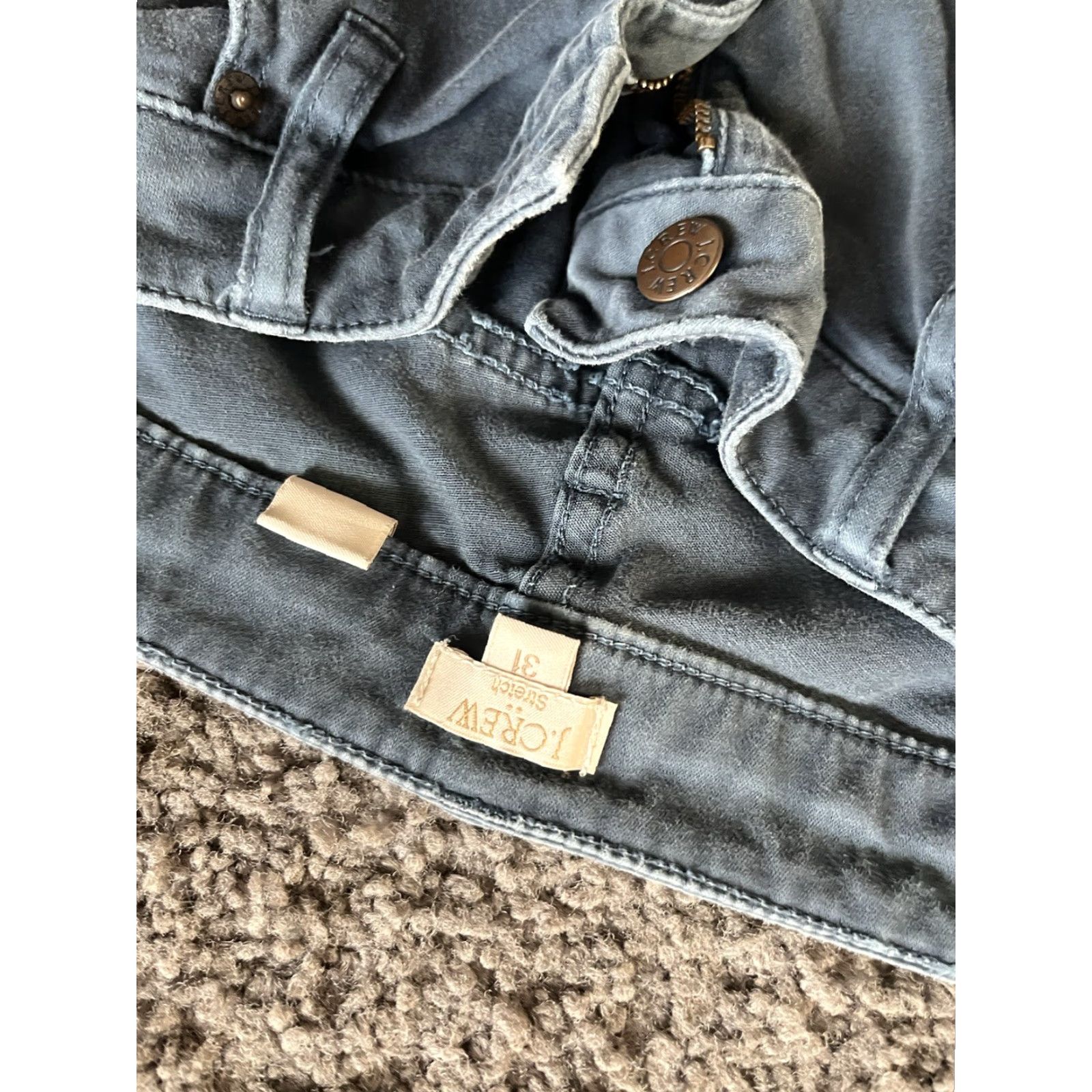 J.Crew J.Crew Women's Blue Sateen Skinny Jeans 31 Regular Slim Fit Stretch C8639 Size 24" / US 00 / IT 34 - 5 Thumbnail