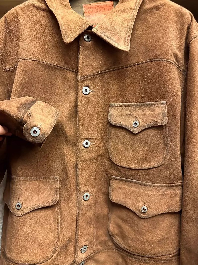 RRL Ralph Lauren RRL Ralph Lauren New retro deep khaki cowhide suede leathe Size US XXL / EU 58 / 5 - 4 Thumbnail