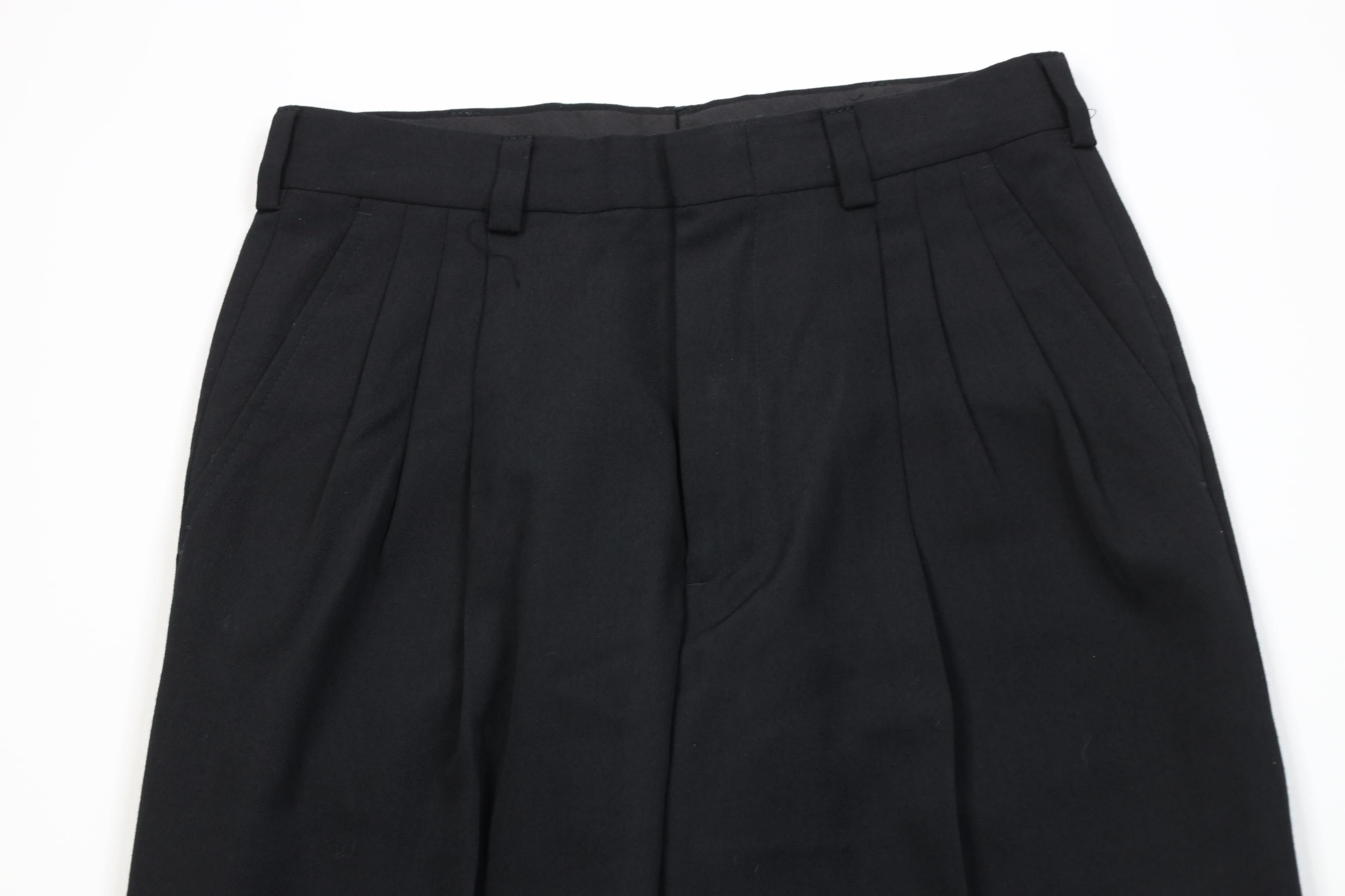 Vintage Vintage 90s Streetwear Knit High Waisted Chino Pants Black Size US 28 / EU 44 - 2 Thumbnail