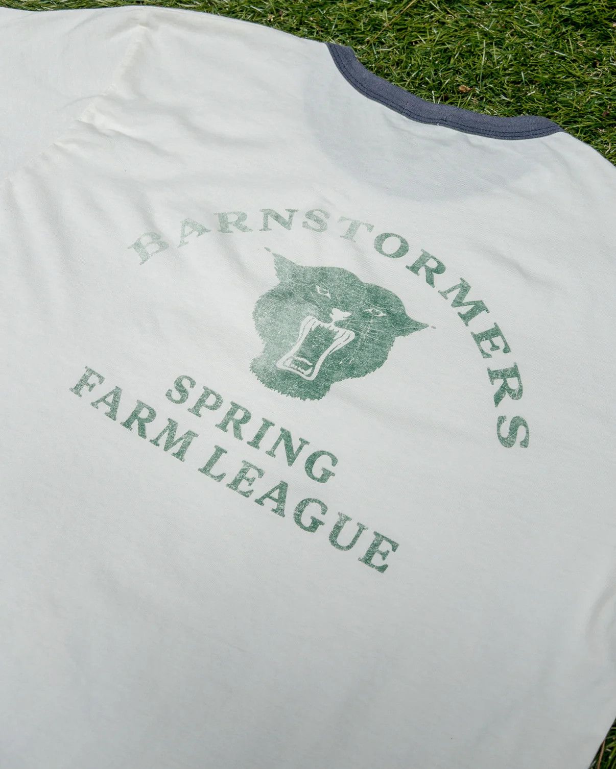 WYTHE 💚 Wythe Cotton Ringer T-Shirt Barnstormers Back Print NEW Size US L / EU 52-54 / 3 - 2 Thumbnail