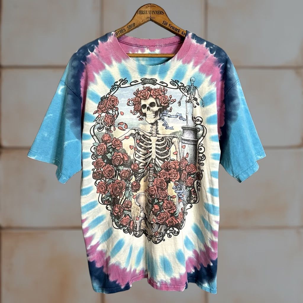 Vintage VINTAGE Grateful Dead T Shirt Rose Skeleton Tye Dye 90s Large Mens Size US L / EU 52-54 / 3 - 1 Thumbnail