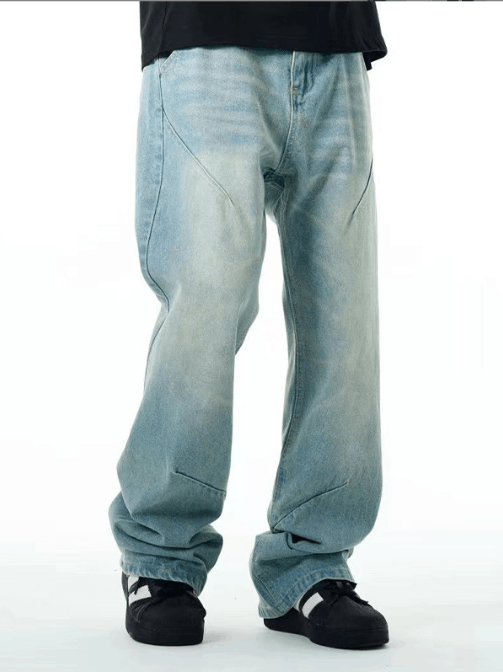 Japanese Brand × Jean Washed distressed casual straight jeans y2k Size US 32 / EU 48 - 2 Thumbnail