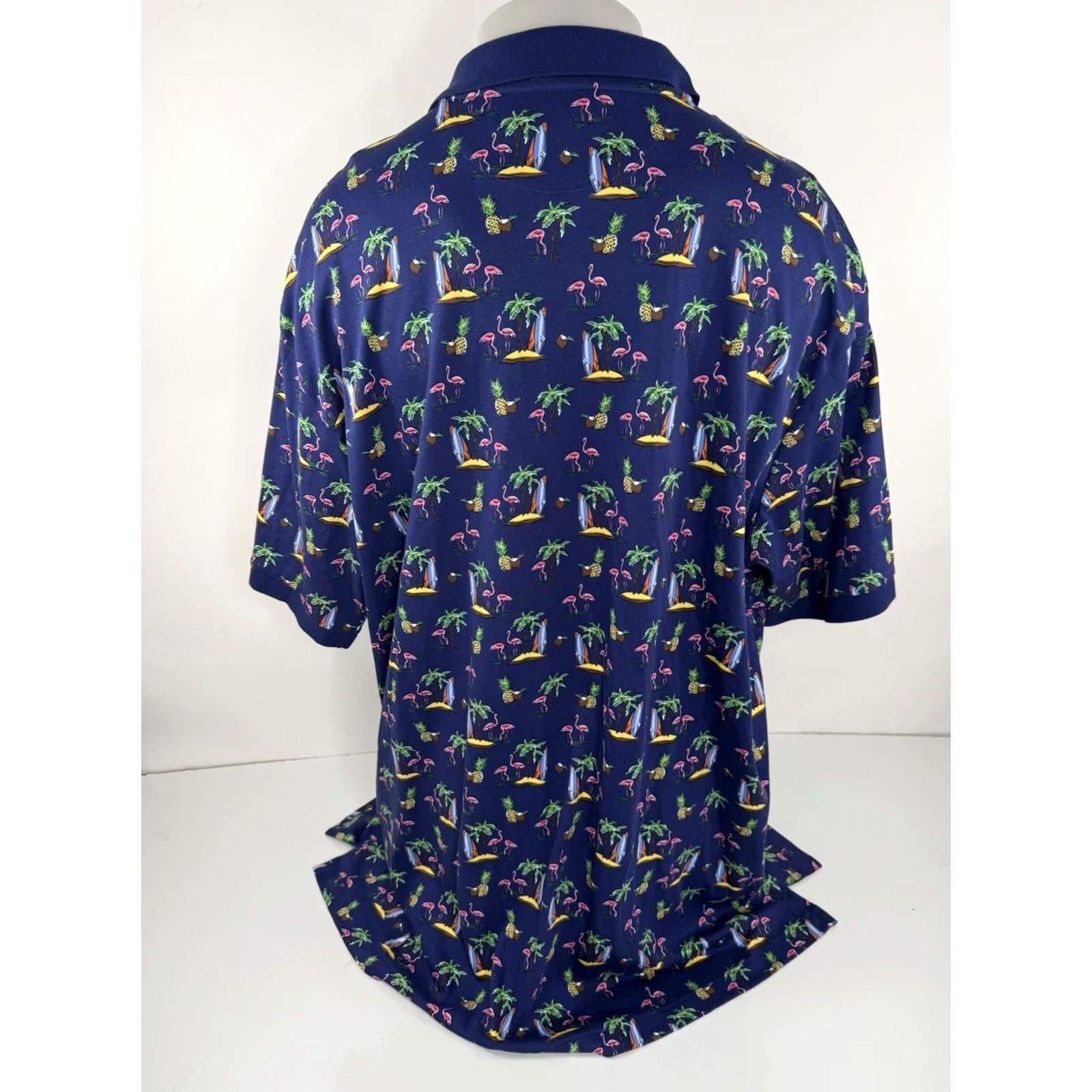Polo Ralph Lauren Polo Ralph Lauren Polo Shirt Flamingo Hawaiian Surfer Aloha 2XLT Blue Mens Big & Tall Size US XXL / EU 58 / 5 - 3 Thumbnail