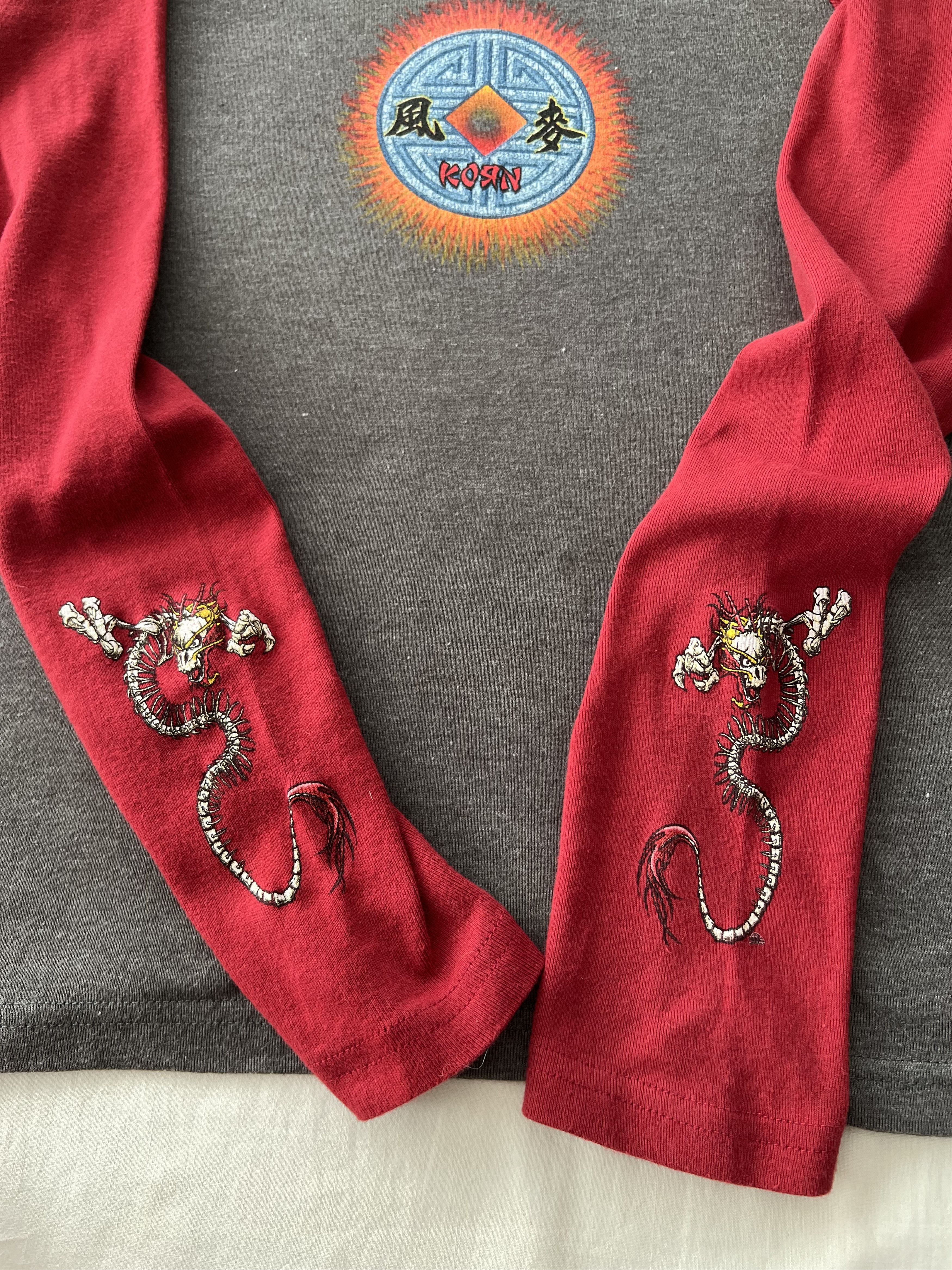 Band Tees Vintage 90s Korn Dragon Rock Band Y2k Long Sleeve T-shirt Size L / US 10 / IT 46 - 12 Thumbnail