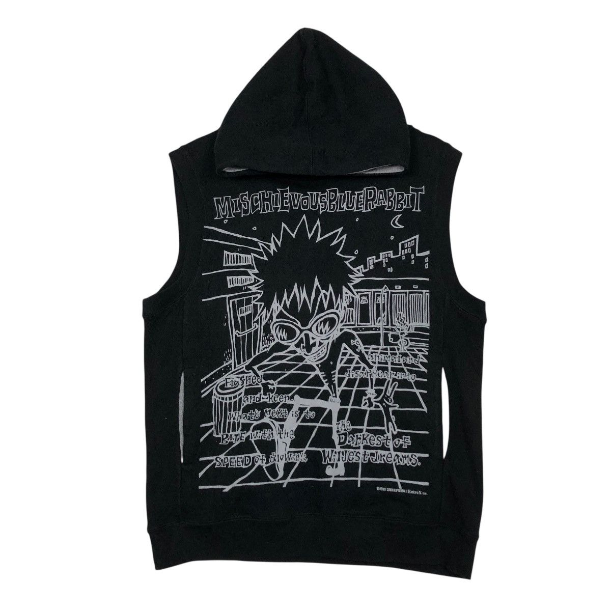 Japanese Brand 🔥SLEEVELESS TANKTOP HOODIE MISCHIEVOUS BIG LOGO PUNK STYLE Size US M / EU 48-50 / 2 - 3 Thumbnail