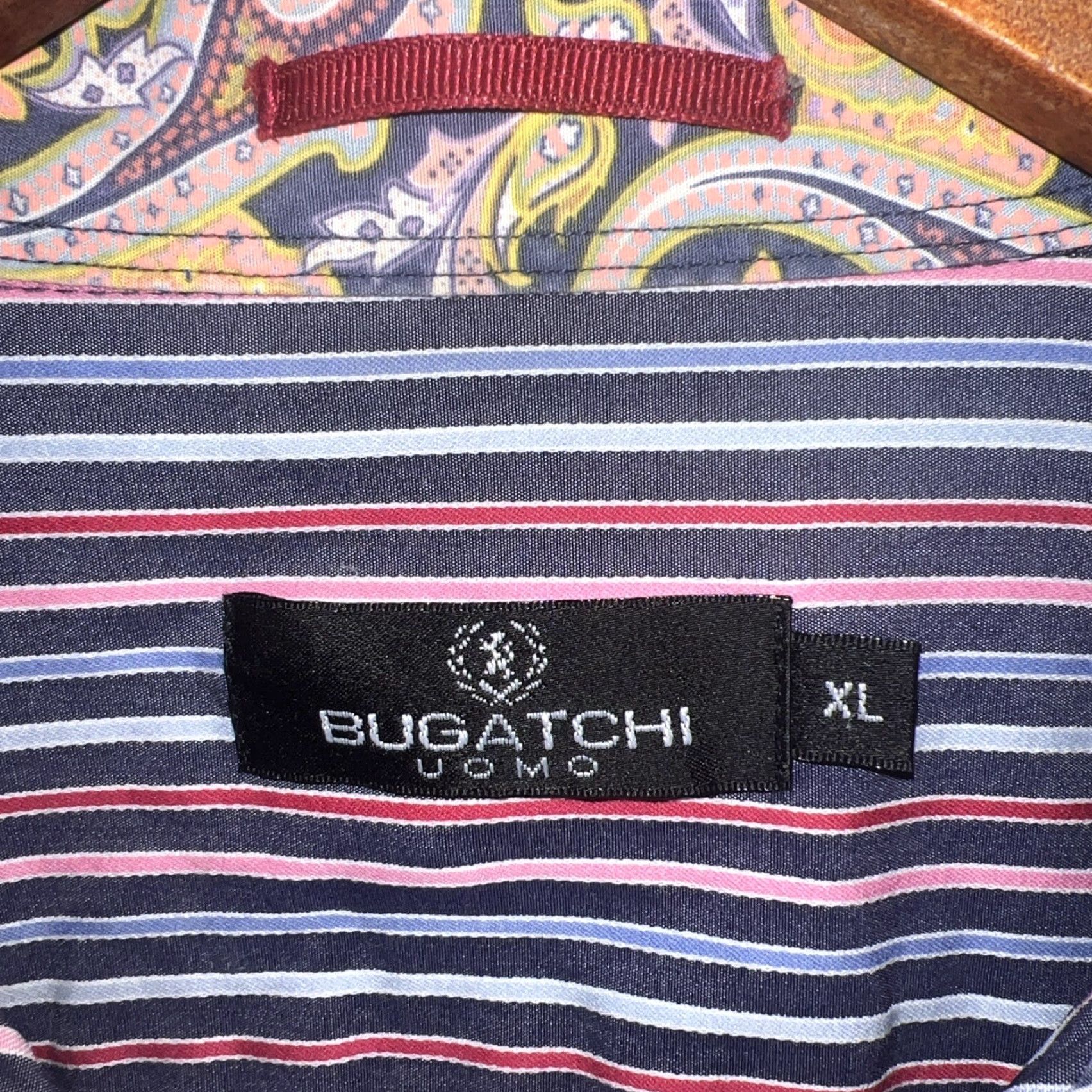 BUGATCHI Bugatchi Uomo Shirt Multicolor Striped Button Up Mens XL Size US XL / EU 56 / 4 - 3 Thumbnail