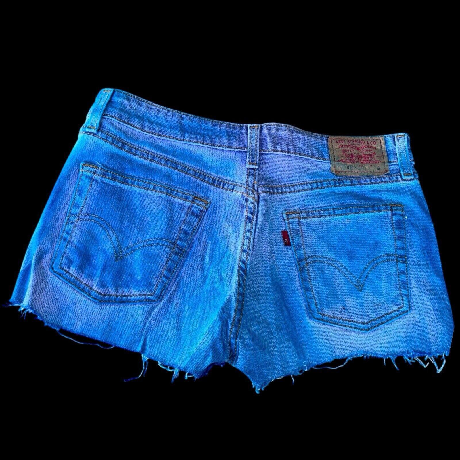 Levi's Levi’s 519 Low Stretch Dip Dyed Cut Off Shorts Sz 7 Jr Size 28" / US 6 / IT 42 - 4 Thumbnail