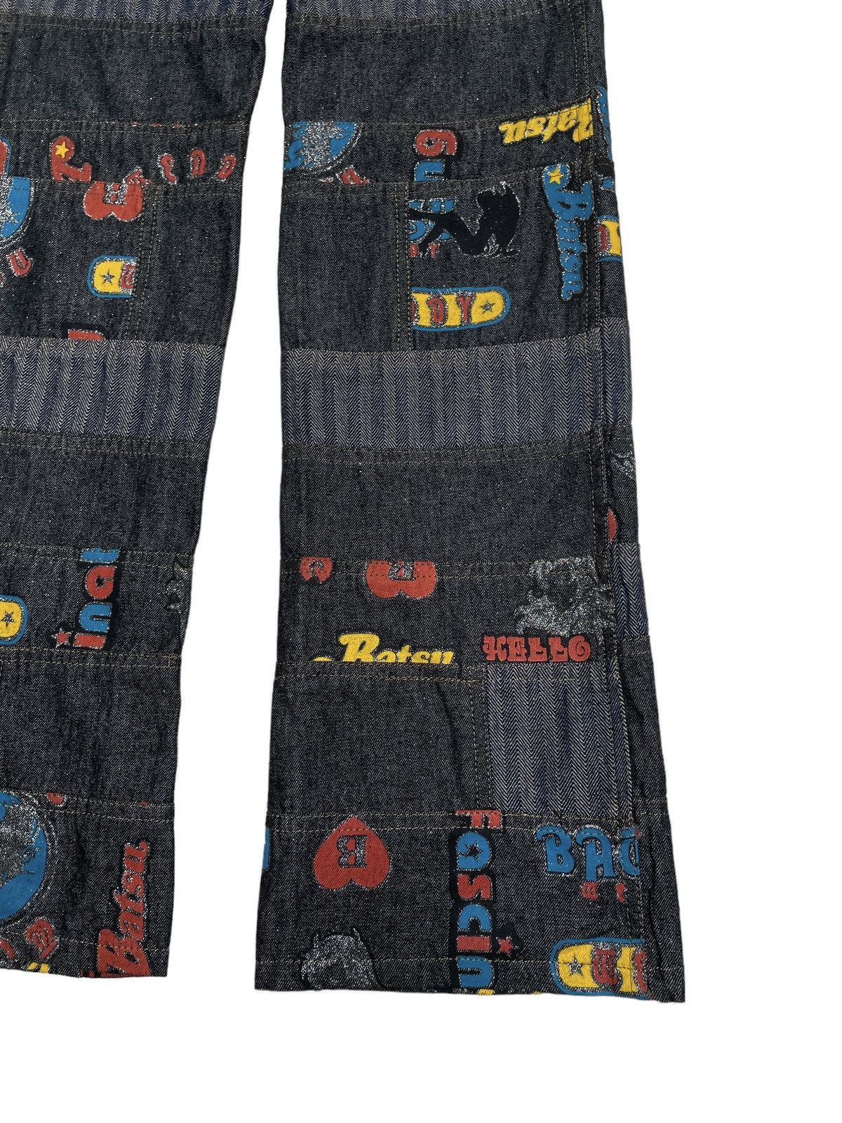 If Six Was Nine Rare Vintage Japanese Brand Ba-Tsu Hagi Flared Denim 1990s Size US 29 - 10 Thumbnail
